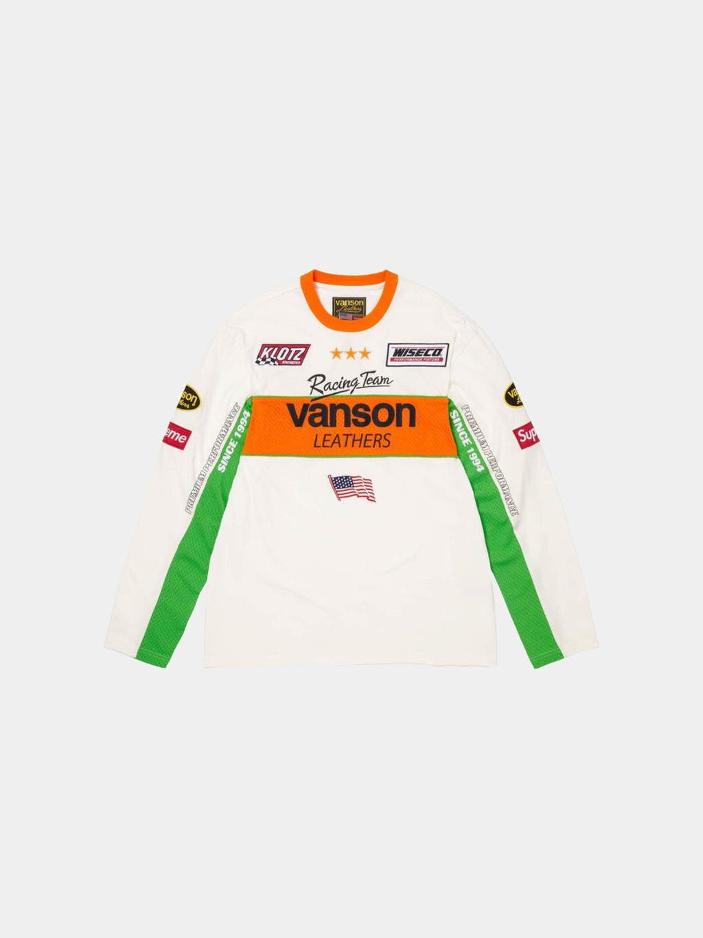 Supreme x Vanson Leathers Long-Sleeve Top 'White'