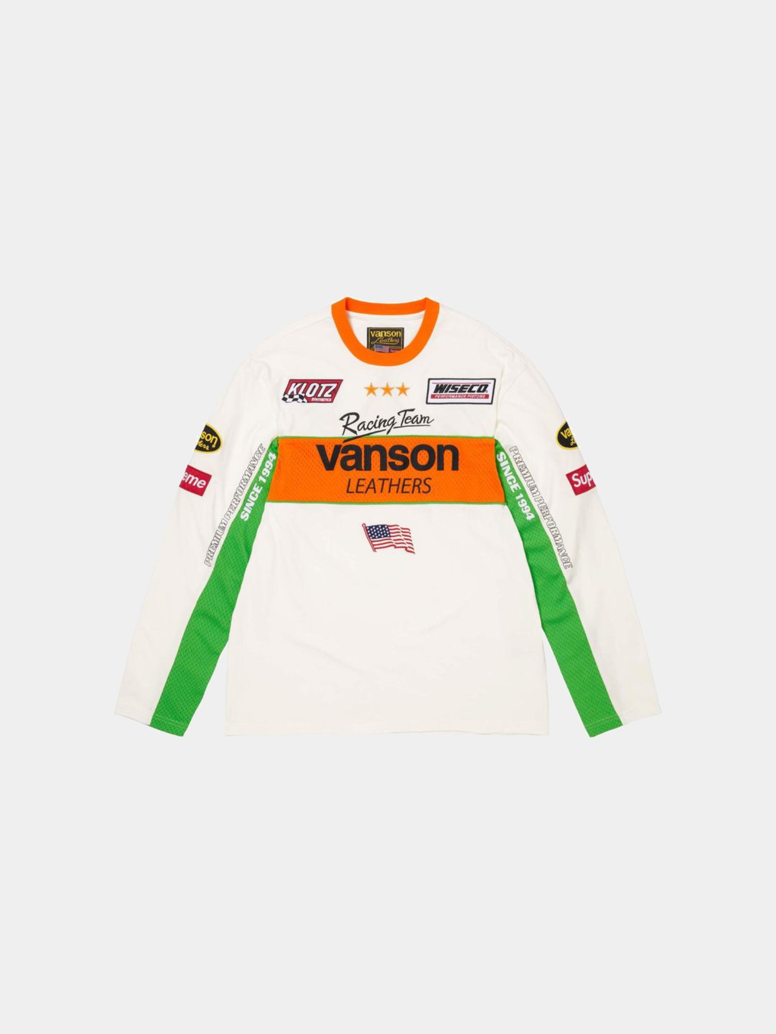 Supreme x Vanson Leathers Long-Sleeve Top 'White'