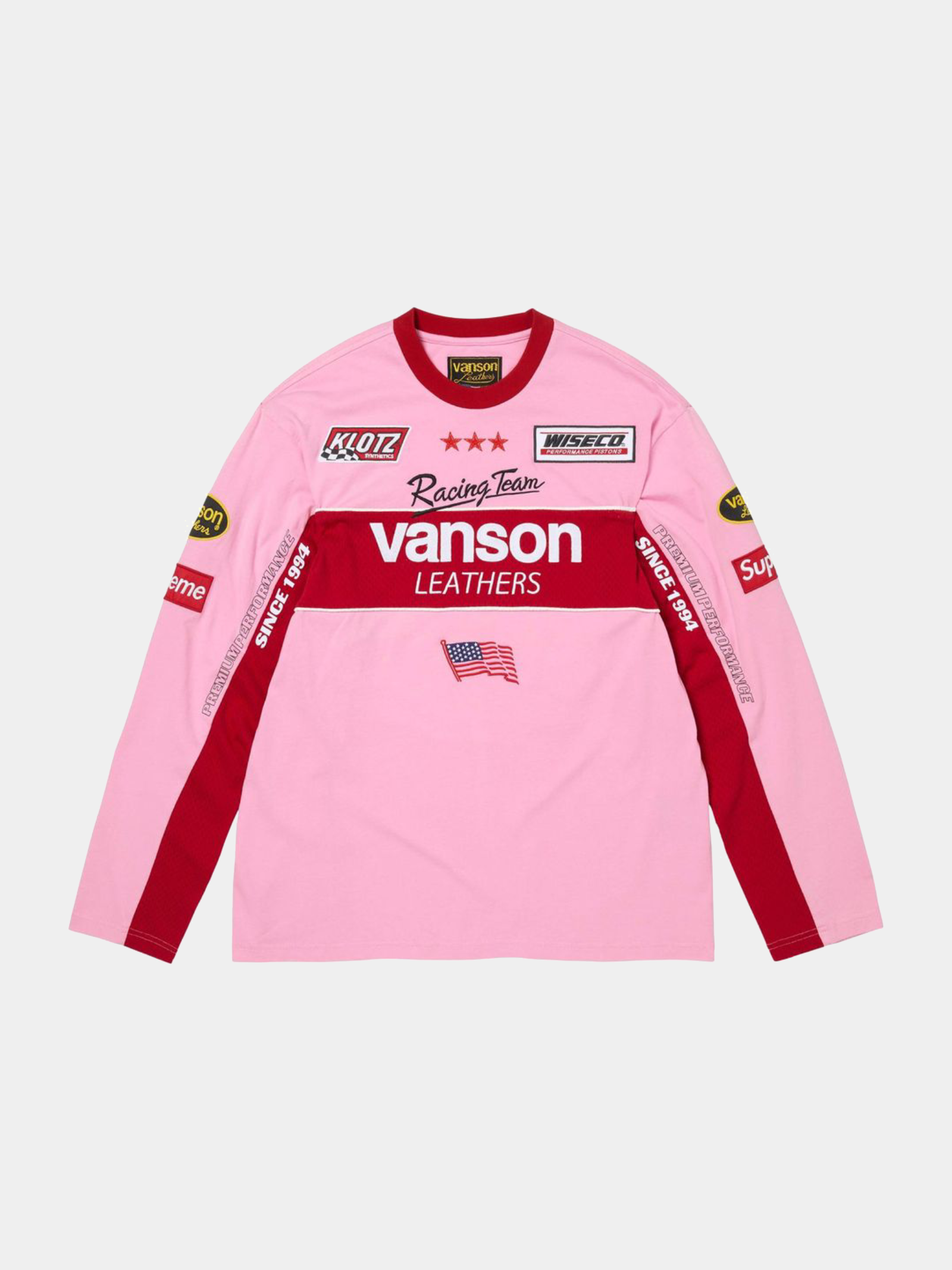 Supreme x Vanson Leathers Long-Sleeve Top 'Pink'