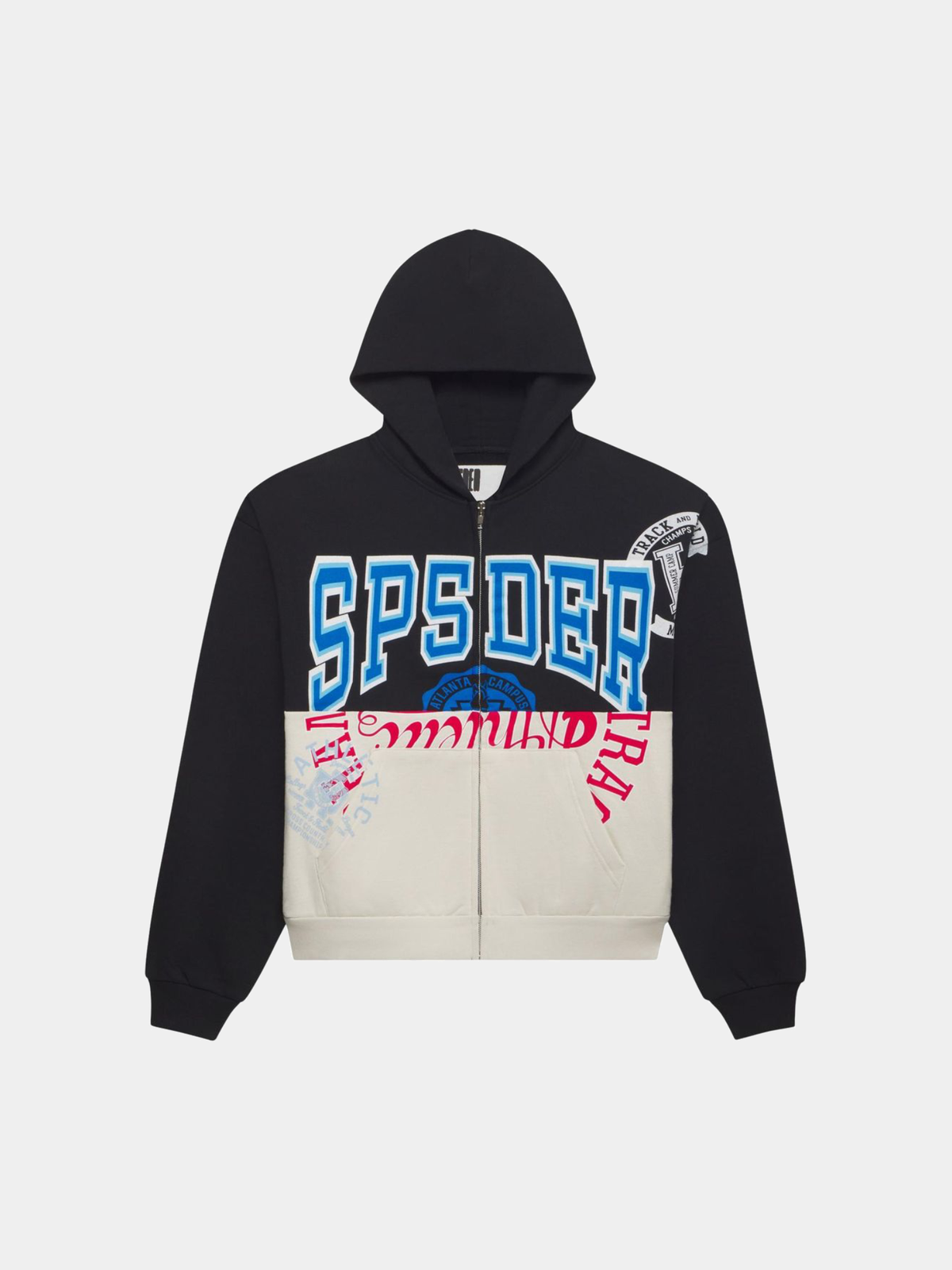 Sp5der Campers Field Zip Hoodie 'Onyx'