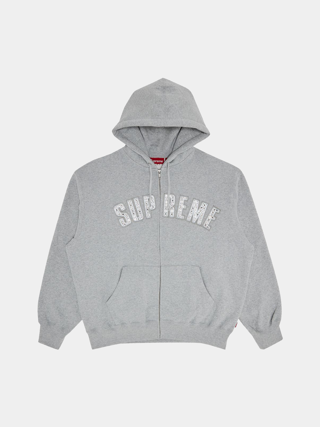 Supreme x B.B. Simon Zip Up Hooded Sweatshirt 'Heather Grey'