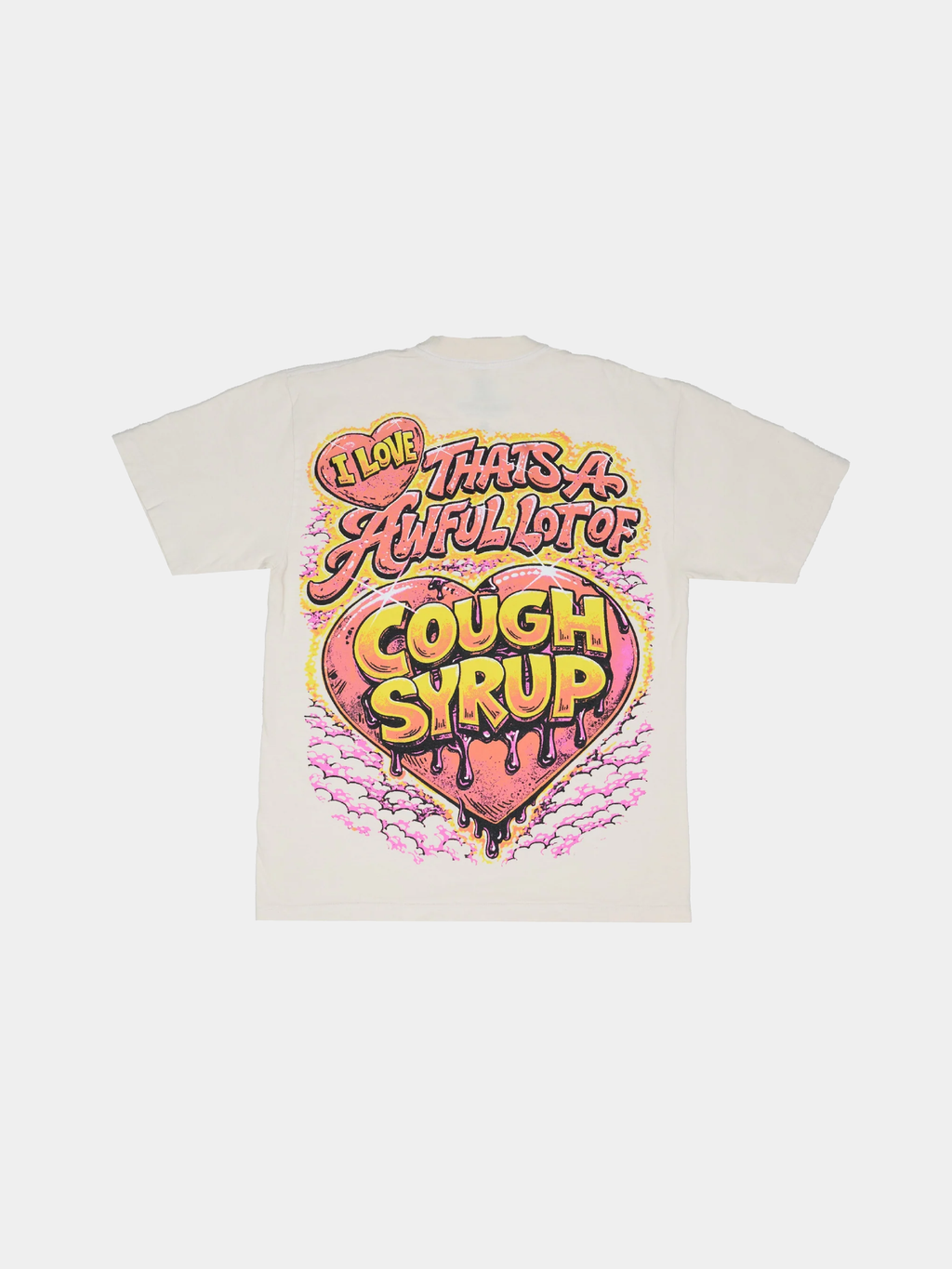 Awful Lot Of Cough Syrup Cupid Airbrush Tee 'Cream'
