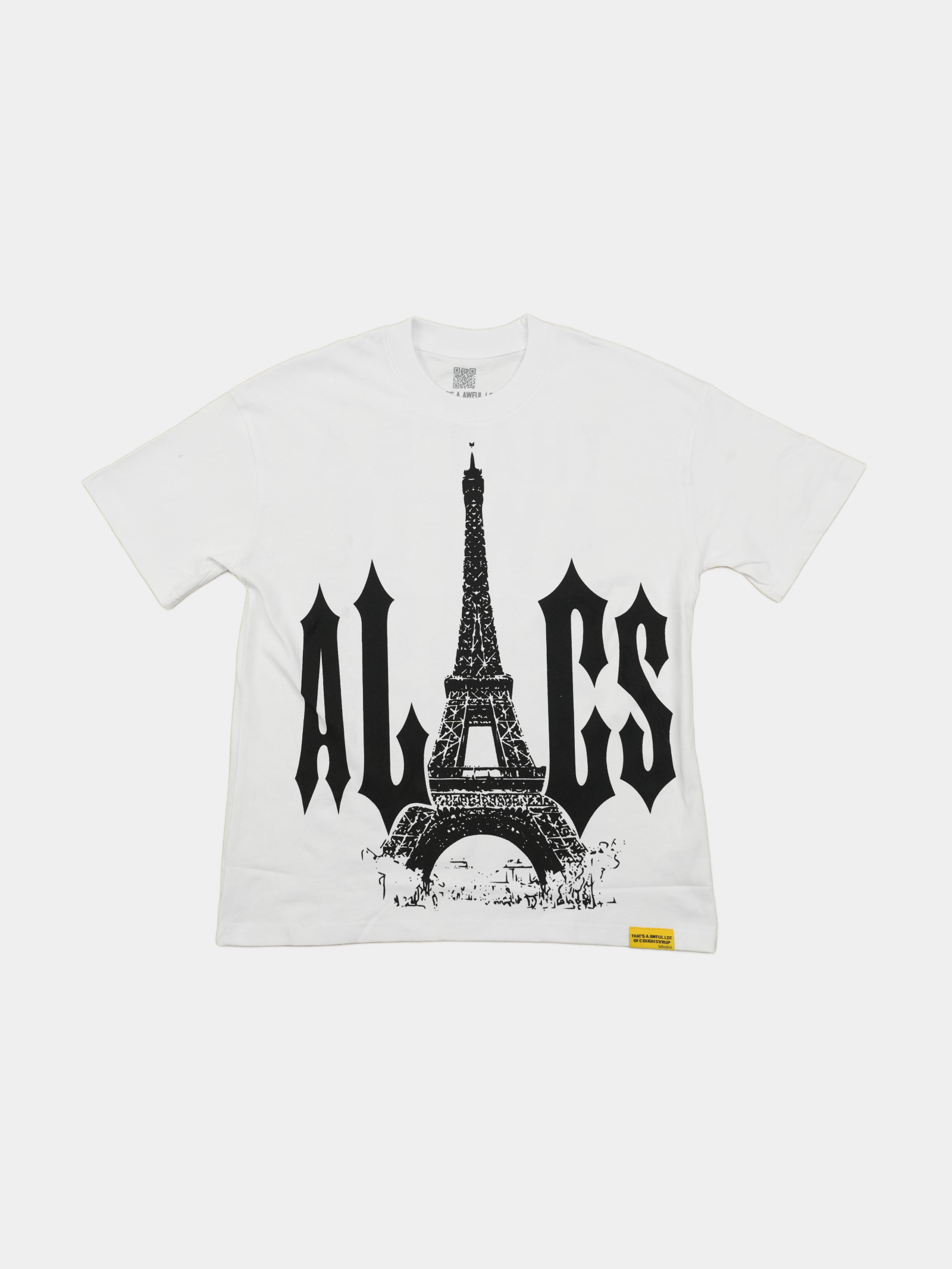 Awful Lot Of Cough Syrup Eiffel Tower Tee 'White'