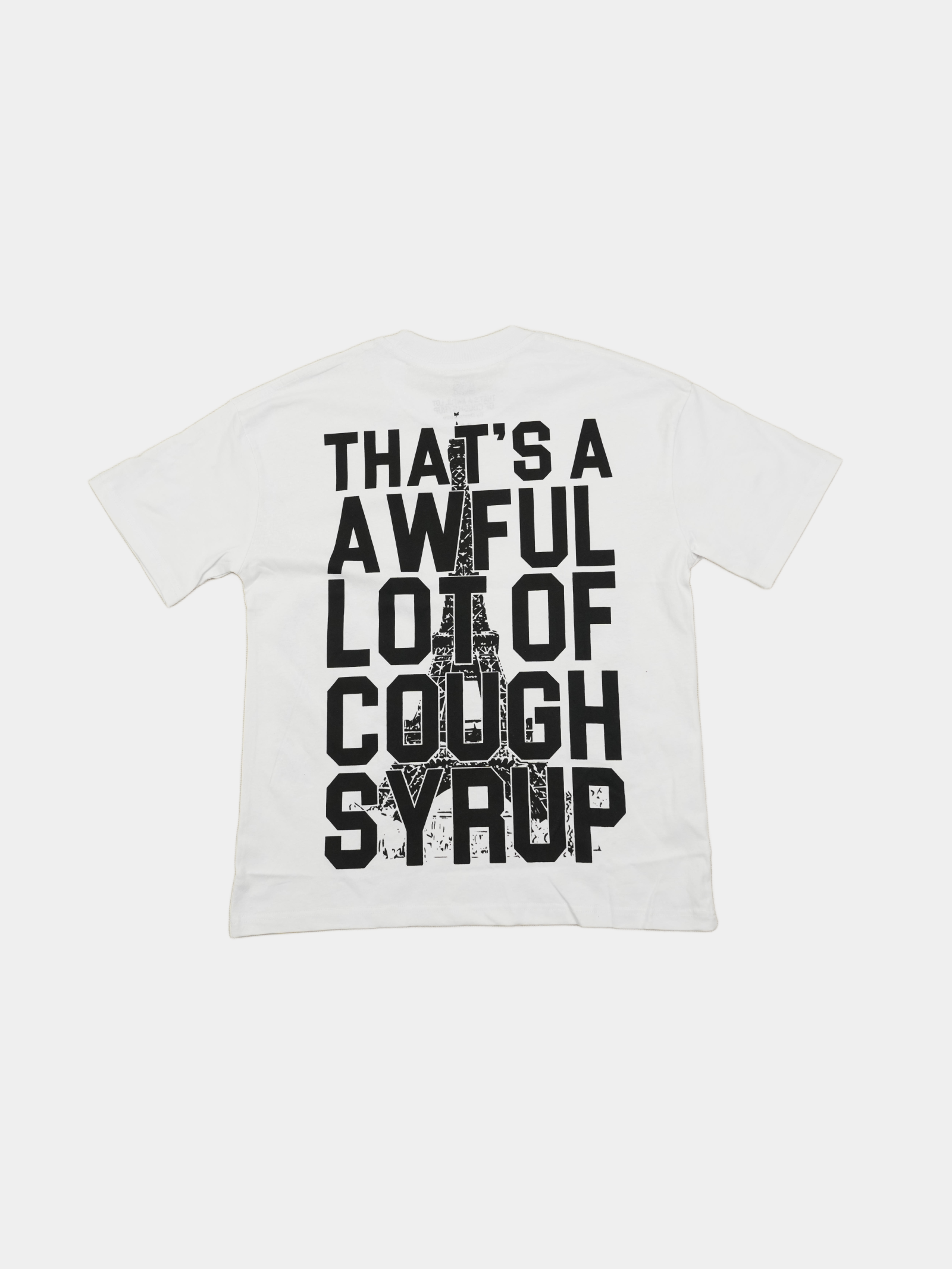 Awful Lot Of Cough Syrup Eiffel Tower Tee 'White'