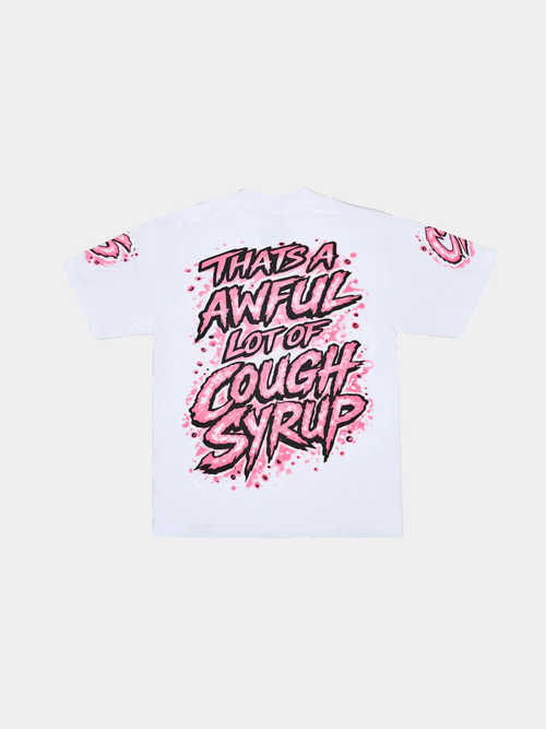 Awful Lot Of Cough Syrup Airbrush Valentines Tee 'White'