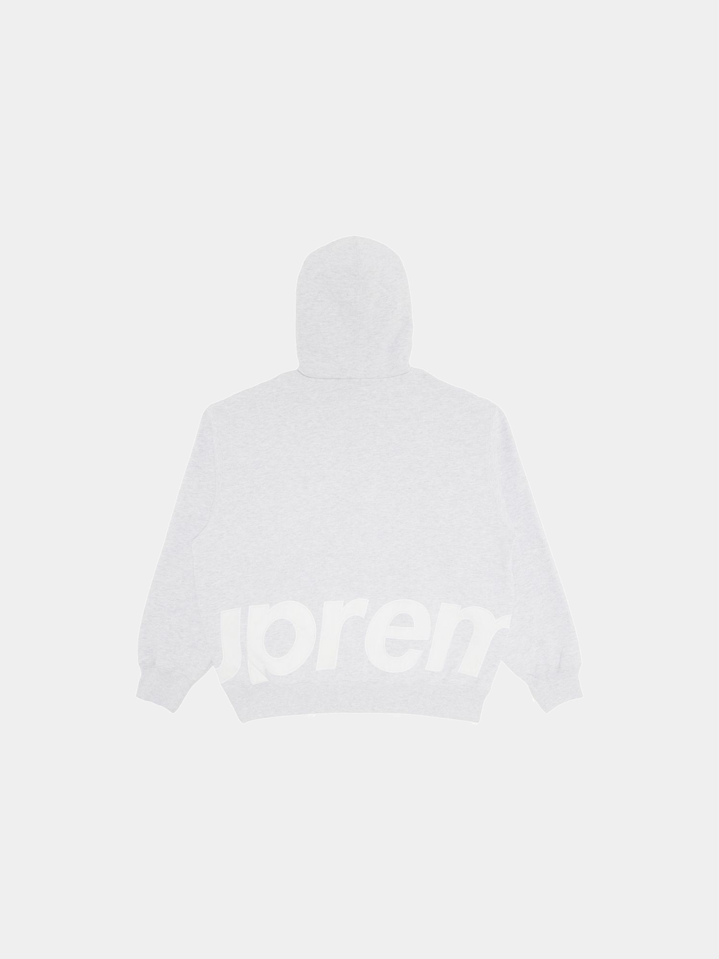 Supreme Big Logo Zip Up Hooded Sweatshirt 'Ash Grey'