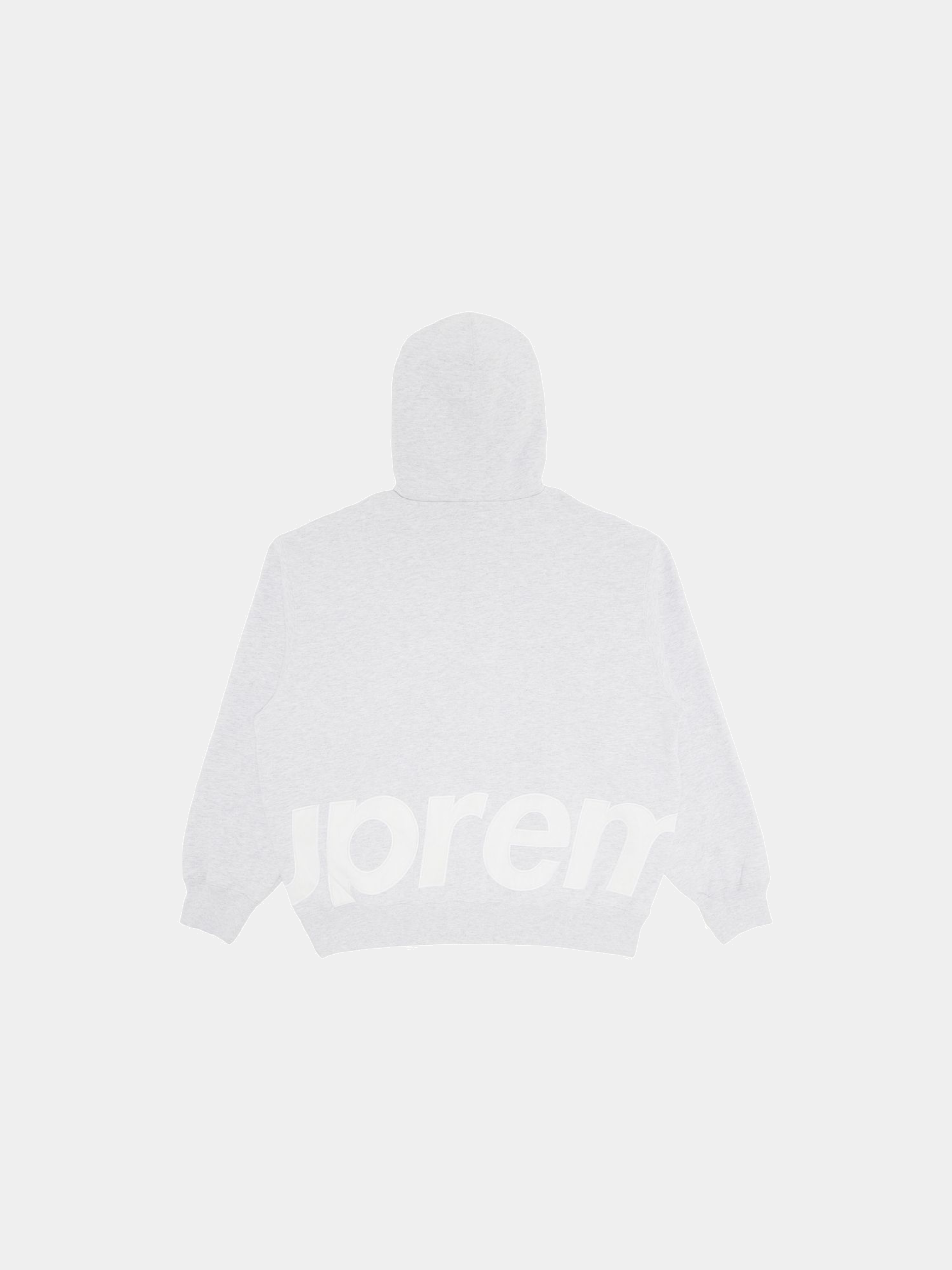 Supreme Big Logo Zip Up Hooded Sweatshirt 'Ash Grey'