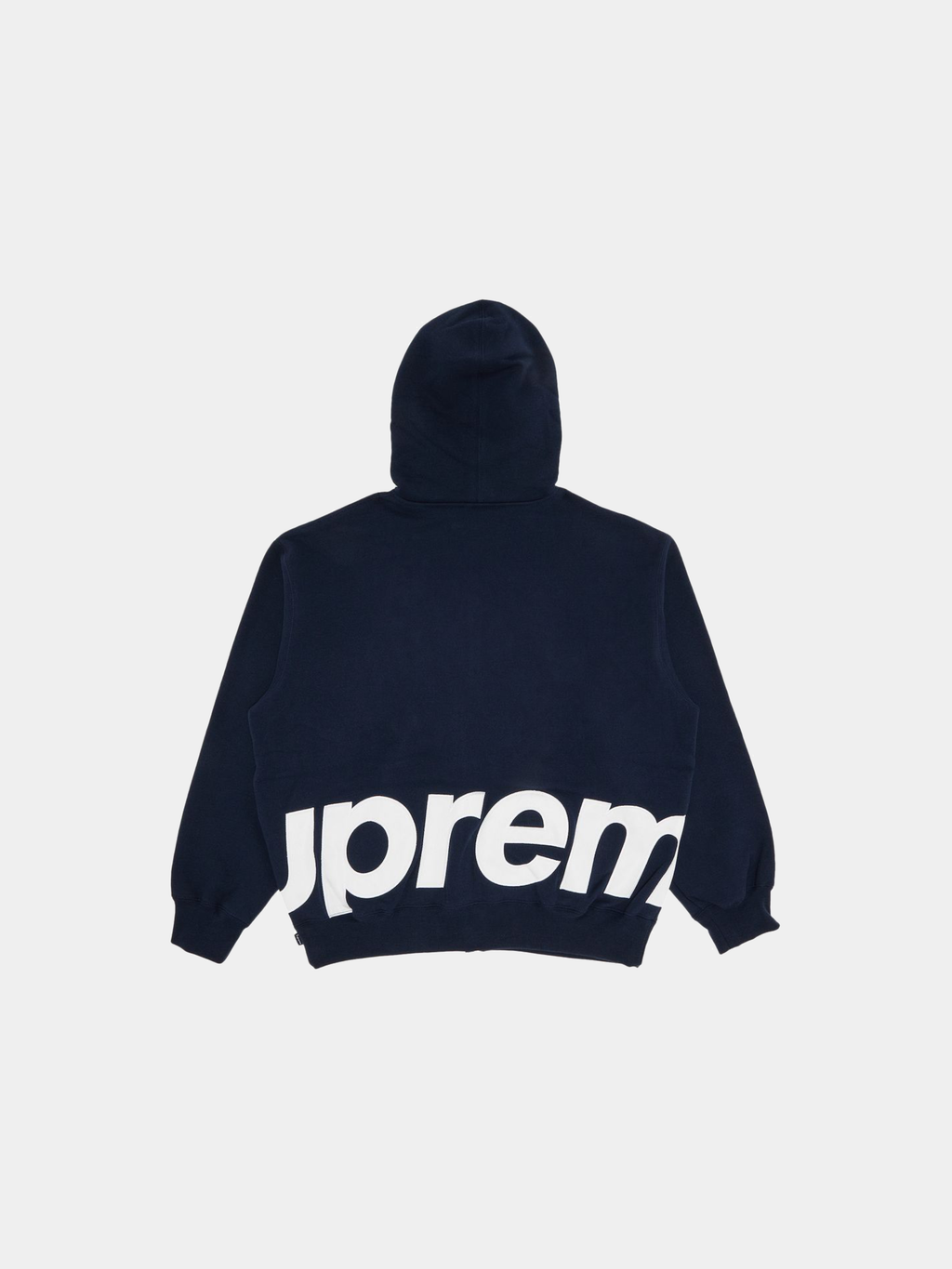 Supreme Big Logo Zip Up Hooded Sweatshirt 'Navy'