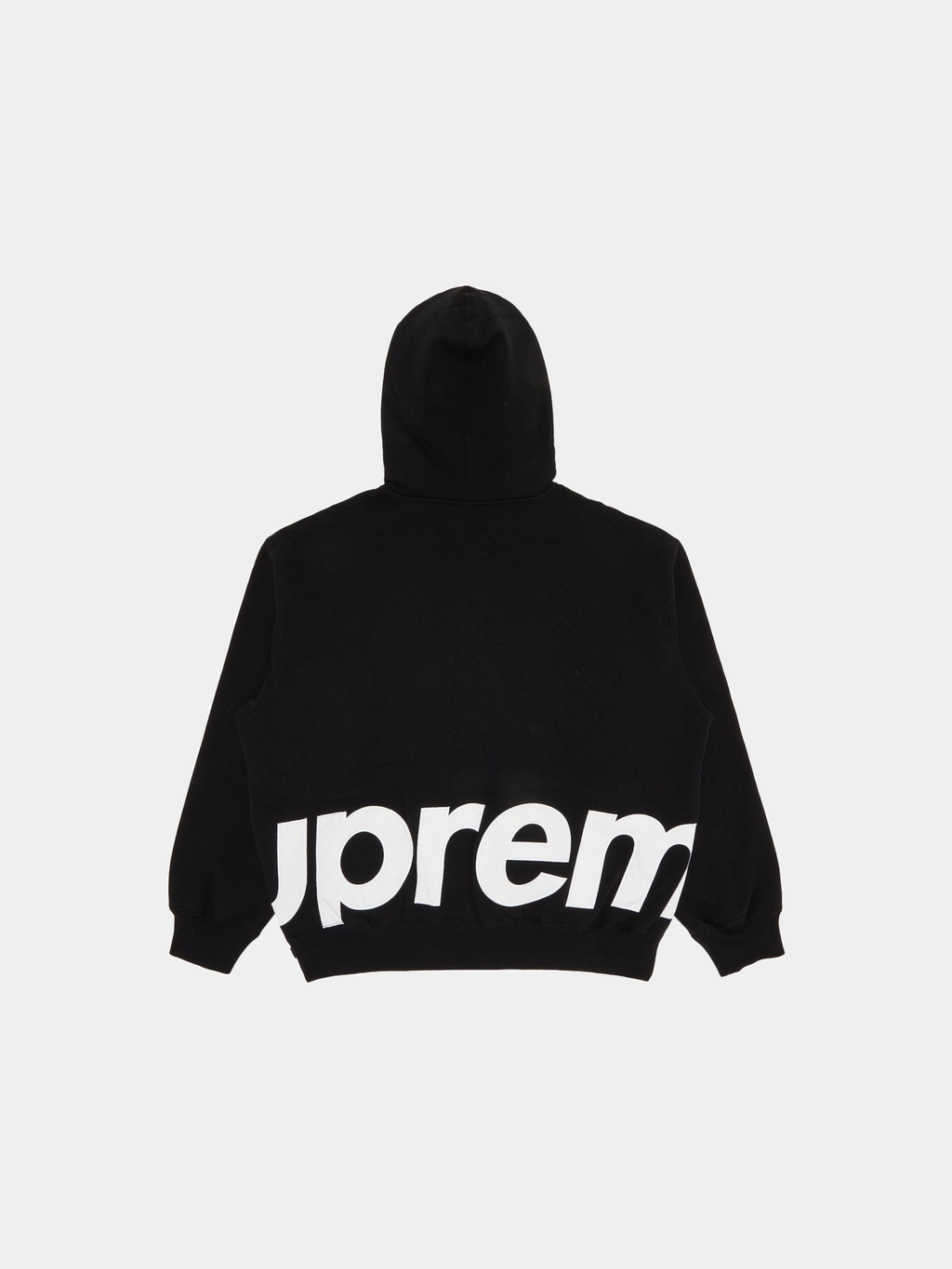 Supreme Big Logo Zip Up Hooded Sweatshirt 'Black'