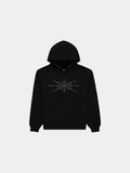 Sp5der Rhinestone Silk Hoodie 'Black'