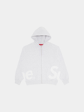 Supreme Big Logo Zip Up Hooded Sweatshirt 'Ash Grey'
