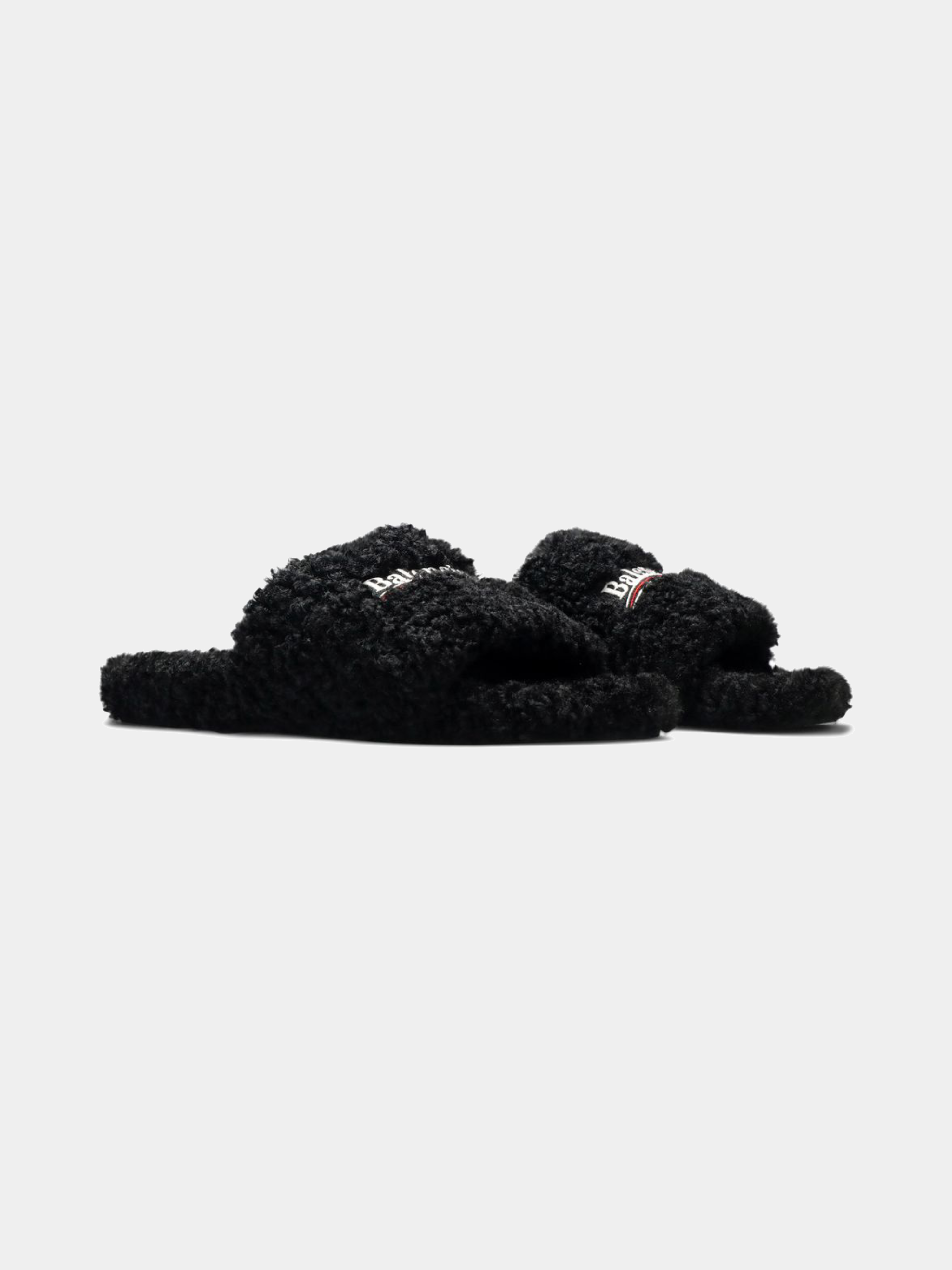 Balenciaga Furry Slides 'Black'