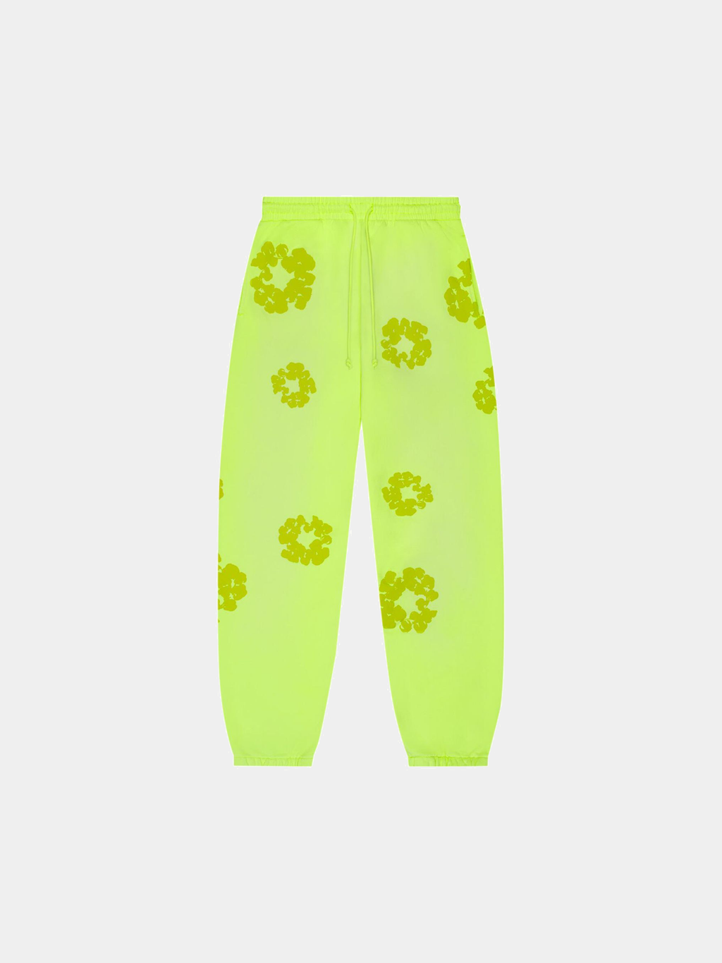 Denim Tears Mono Cotton Wreath Sweatpants 'Neon Green'