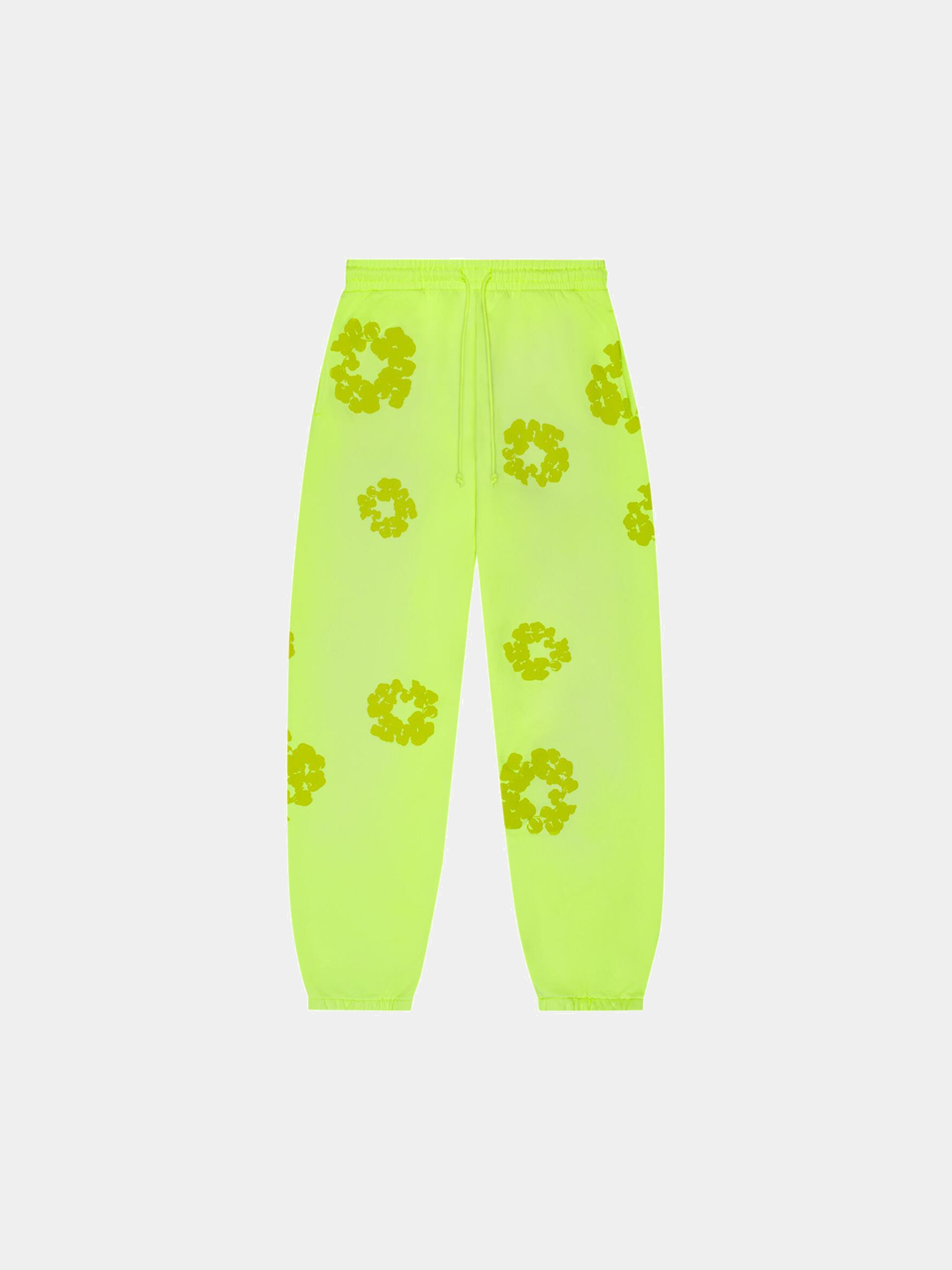 Denim Tears Mono Cotton Wreath Sweatpants 'Neon Green'