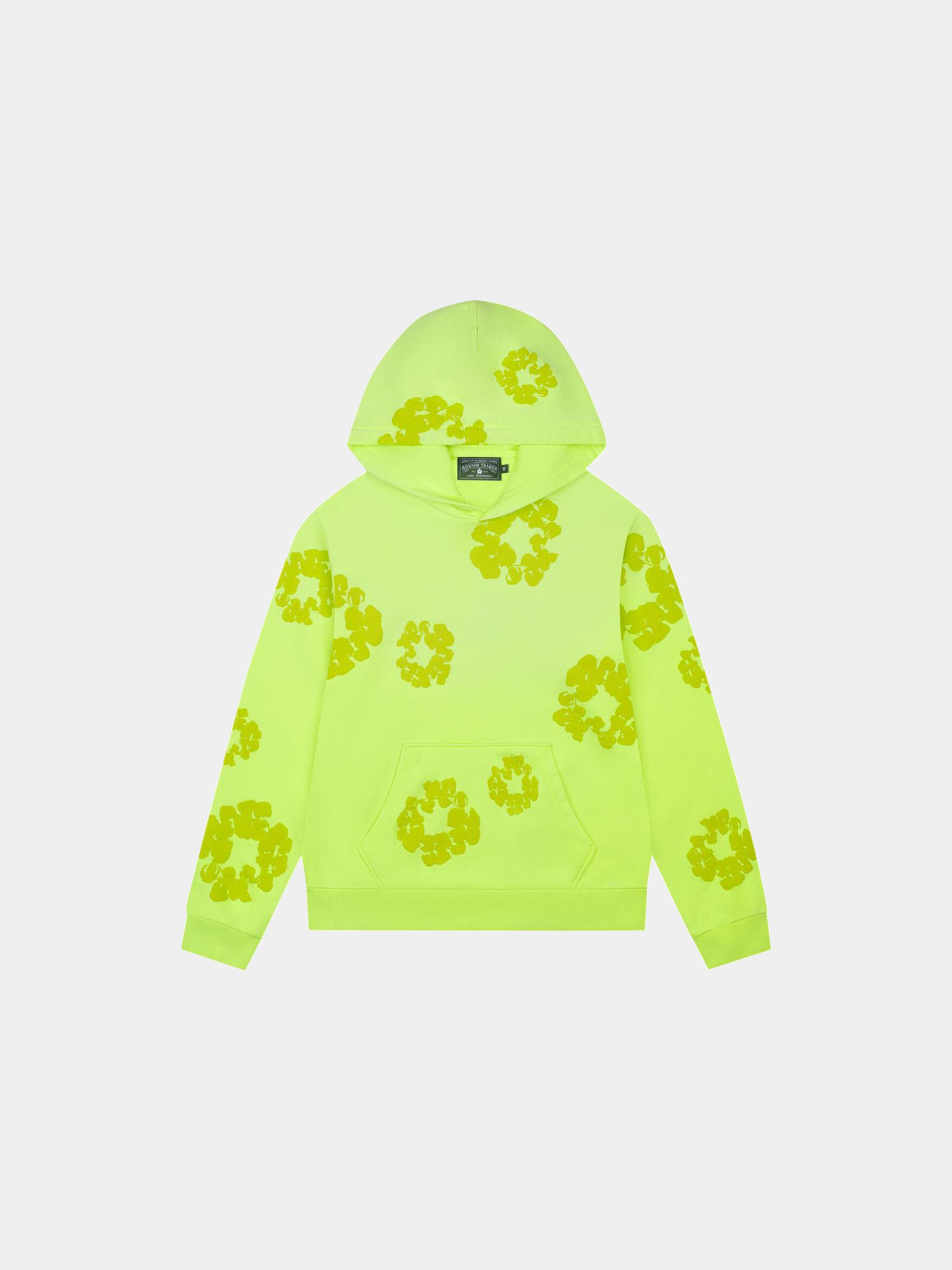 Denim Tears Mono Cotton Wreath Hoodie 'Neon Green'