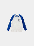 Chrome Hearts Long-Sleeve Horseshoe Baseball Tee 'White/Blue'