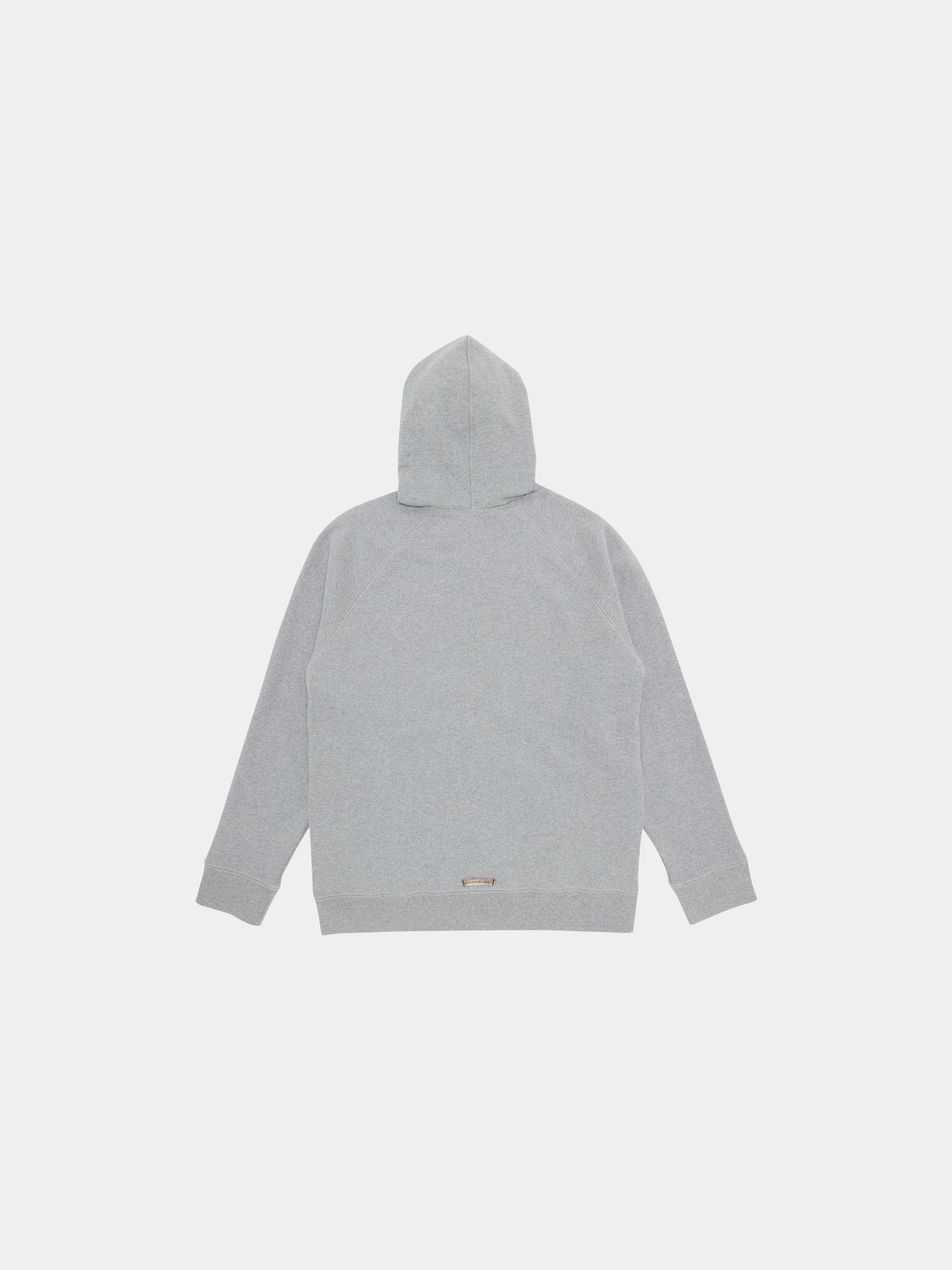 Chrome Hearts Paper Jam Triple Leather Cross Zip Up Hoodie 'Grey Heather'