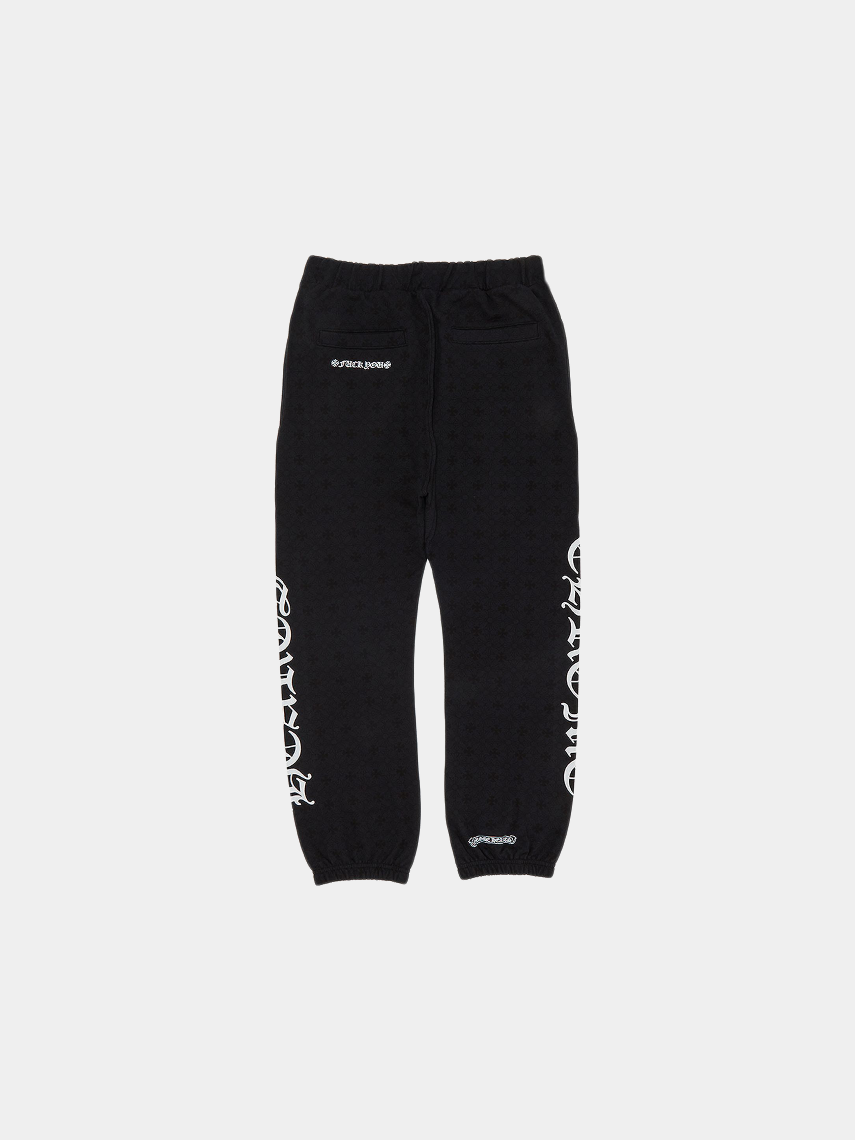 Chrome Hearts All Over Monogram Horseshoe Logo Sweatpants 'Black'