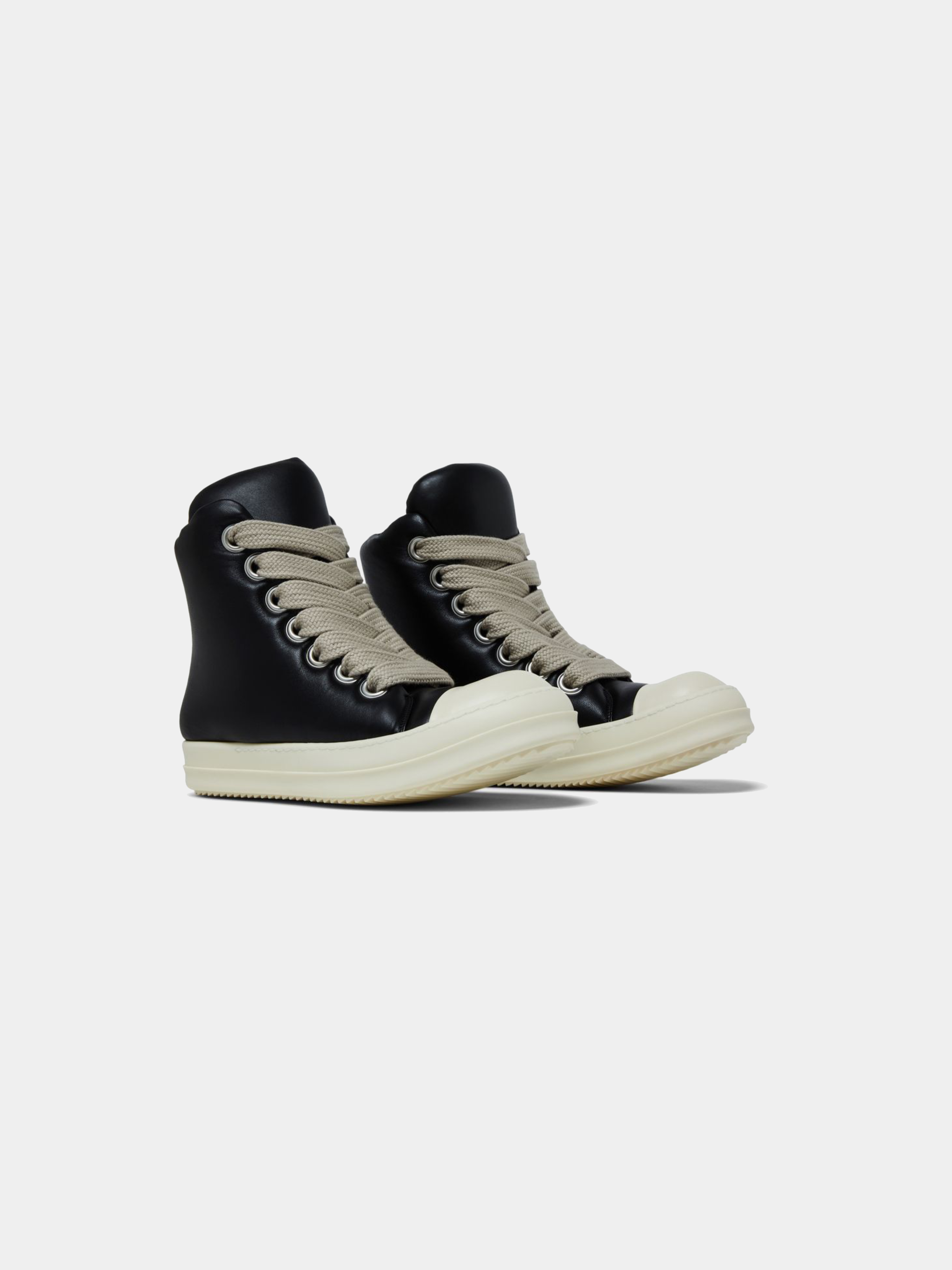 Rick Owens Luxor Jumbo Lace Padded Sneaker 'Black Milk'