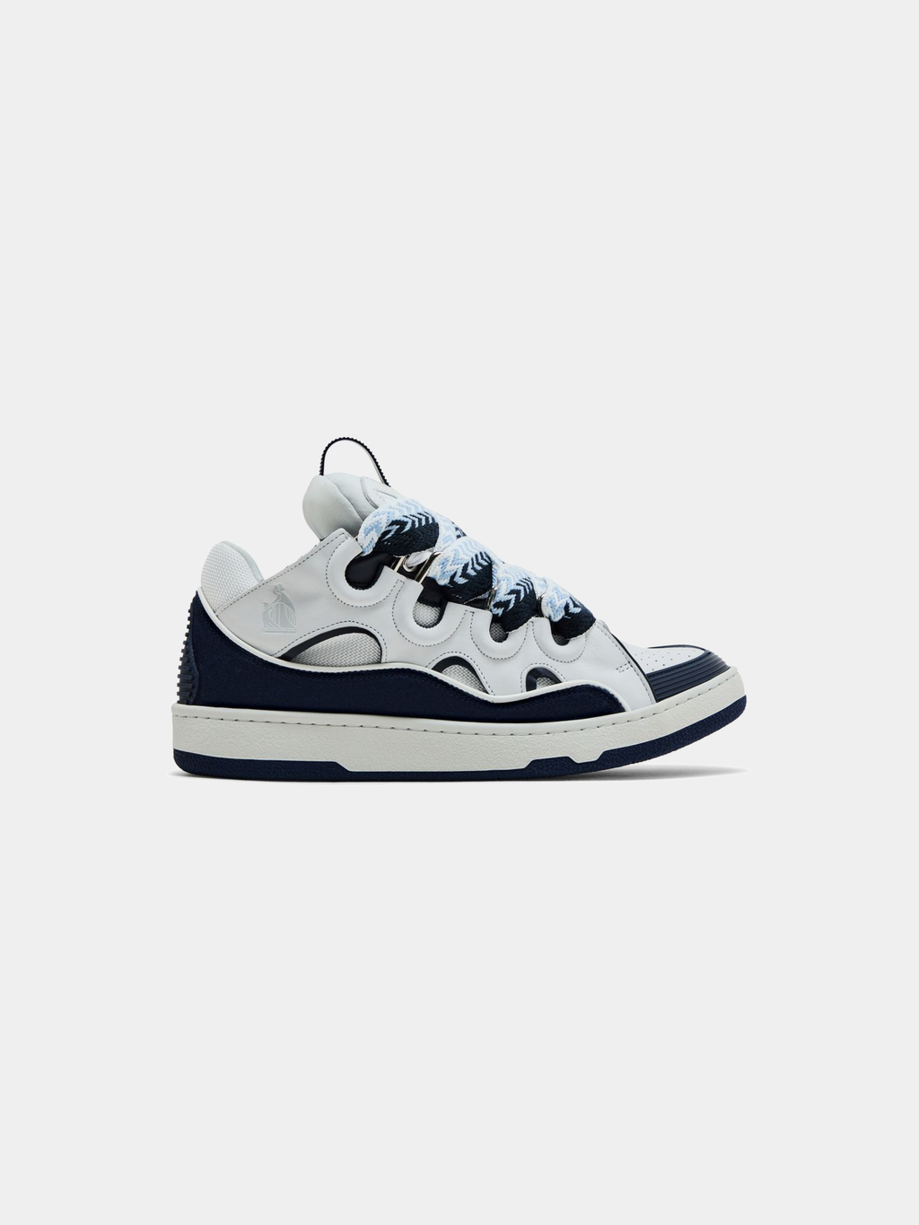 Lanvin Curb Sneakers 'White Navy Blue'