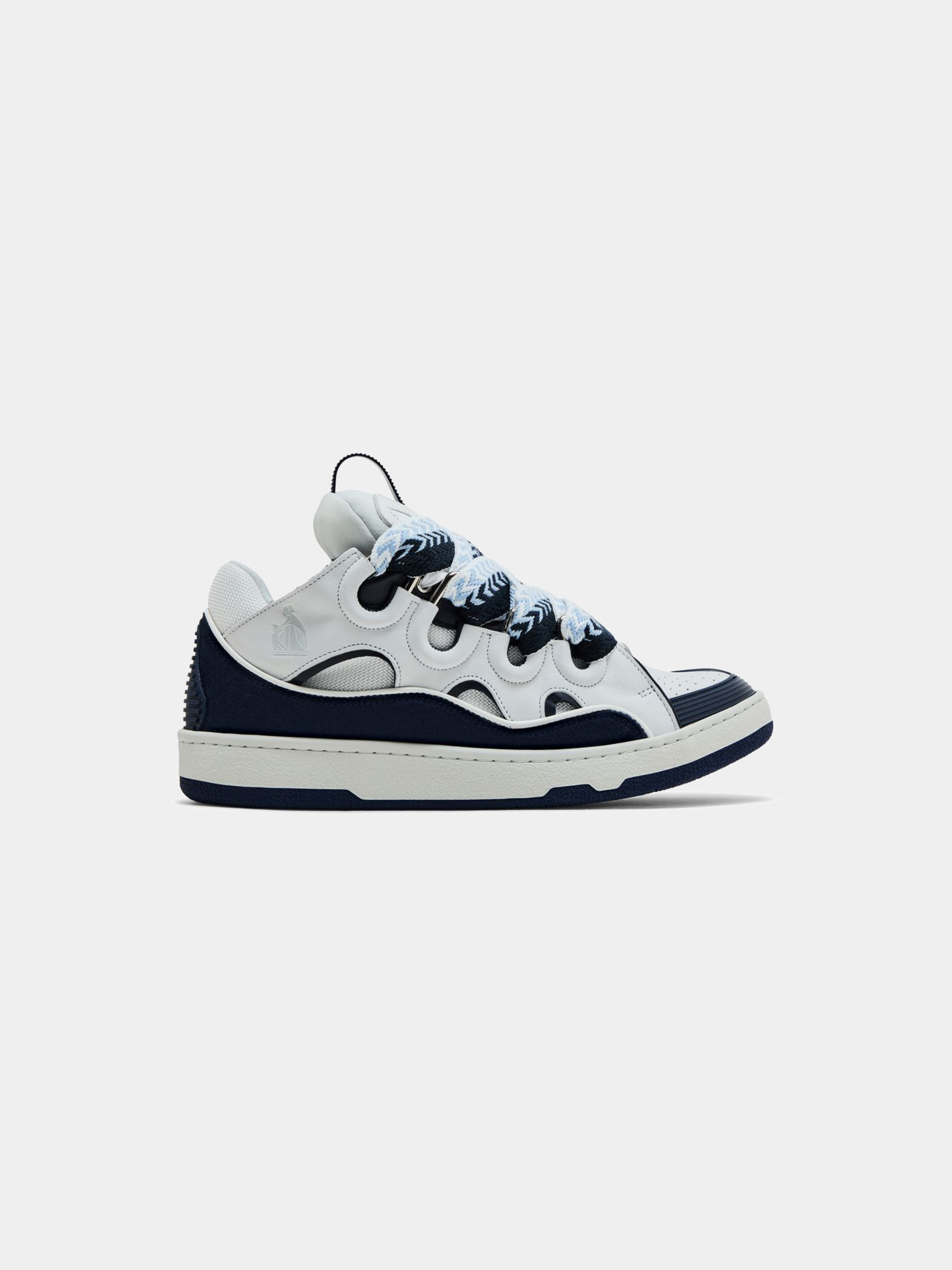 Lanvin Curb Sneakers 'White Navy Blue'