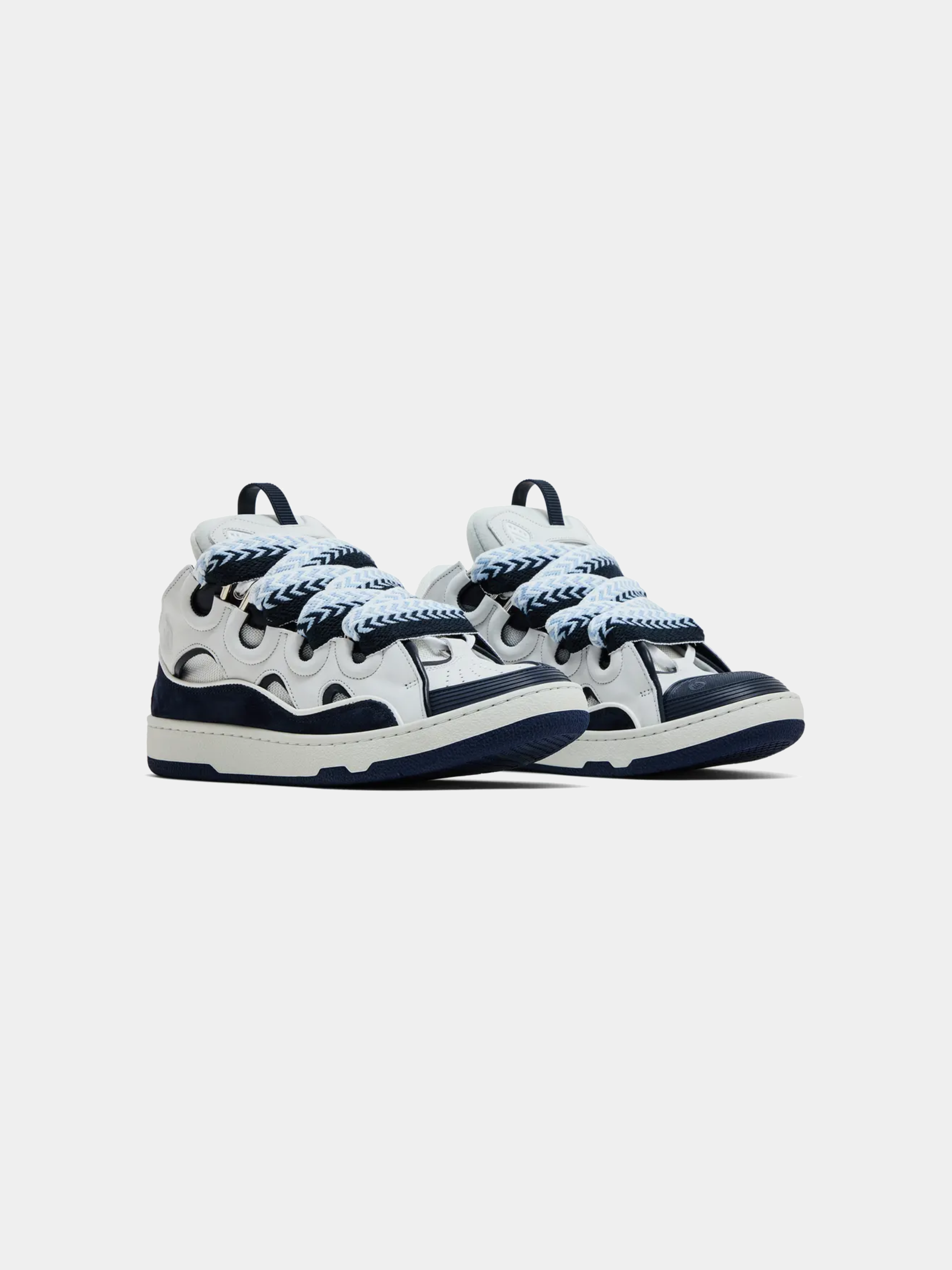 Lanvin Curb Sneakers 'White Navy Blue'