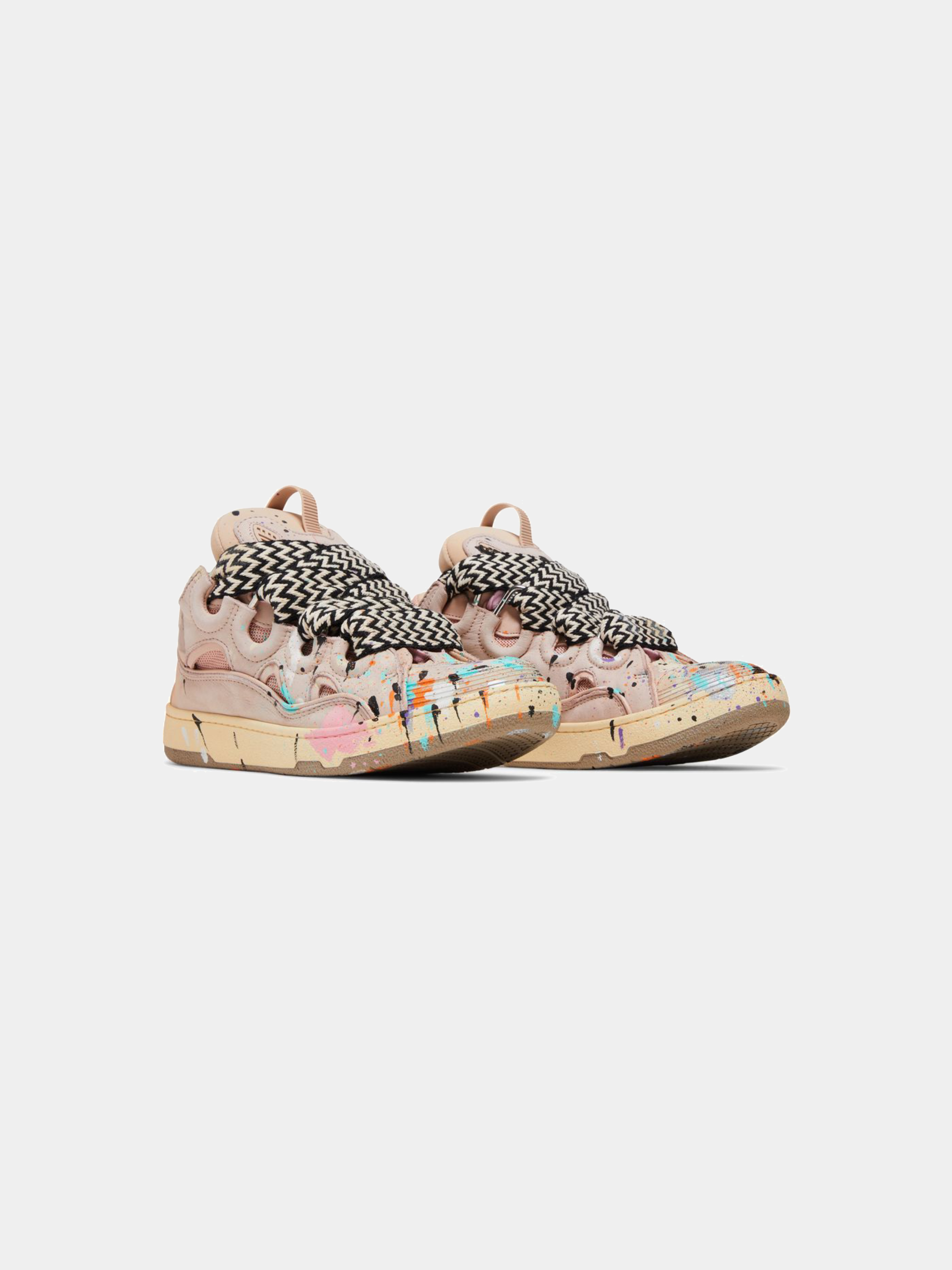 Gallery Dept. x Lanvin Curb Light Sneakers 'Paint Drip - Pale Pink'