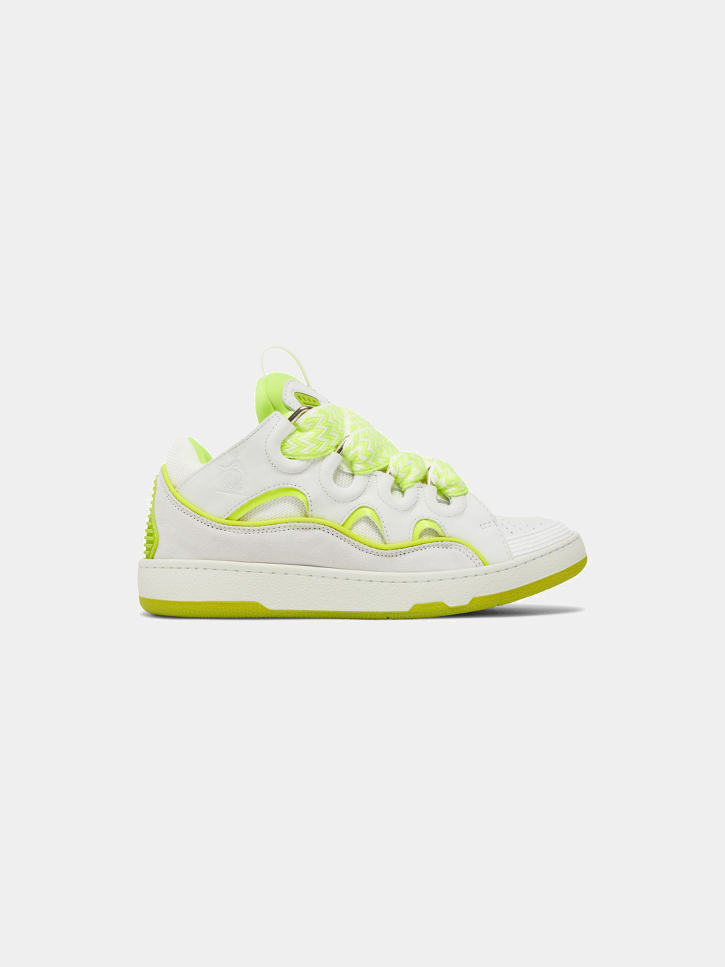 Lanvin Wmns Curb Sneakers 'White Fluo Yellow'