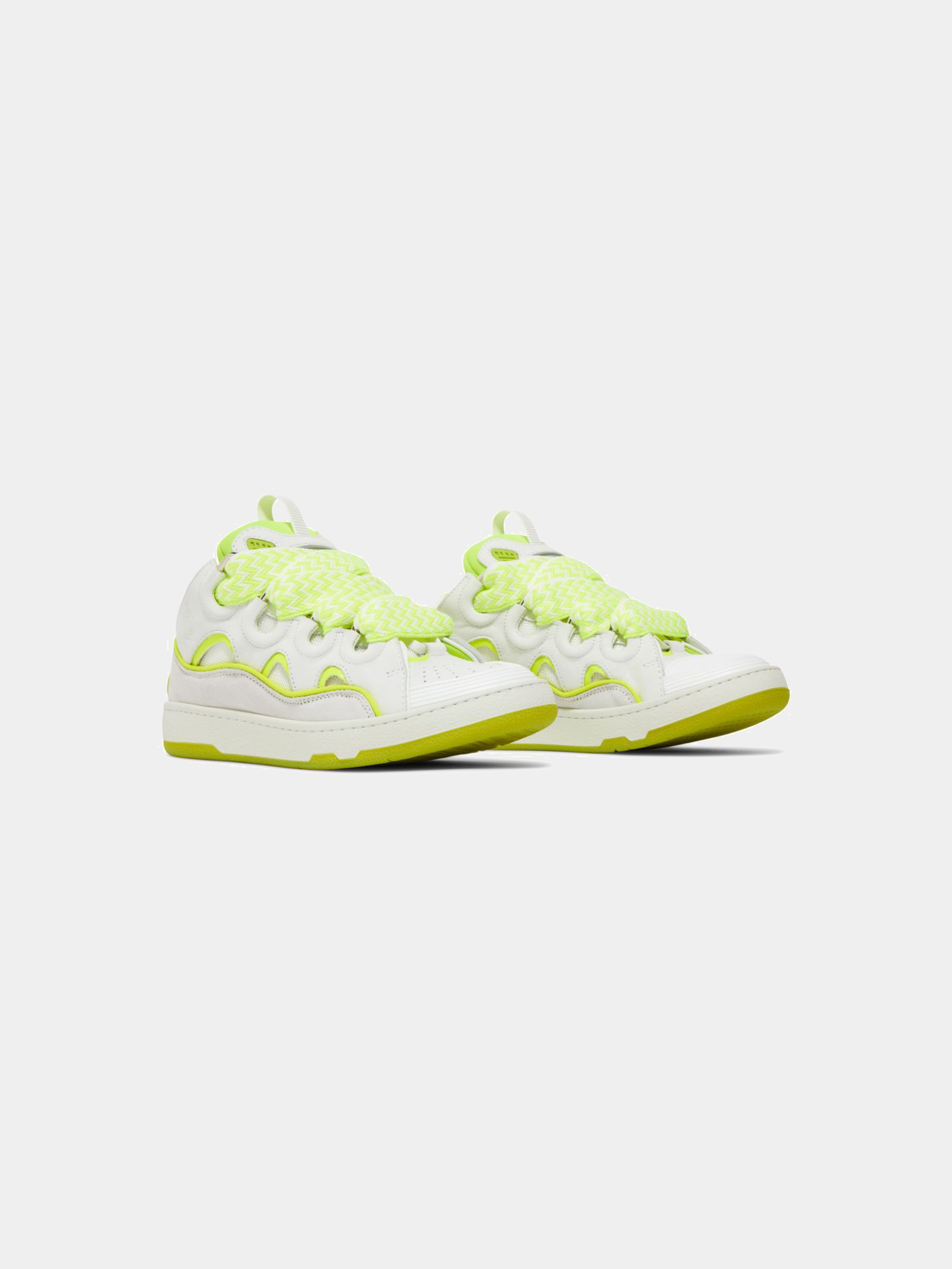 Lanvin Wmns Curb Sneakers 'White Fluo Yellow'