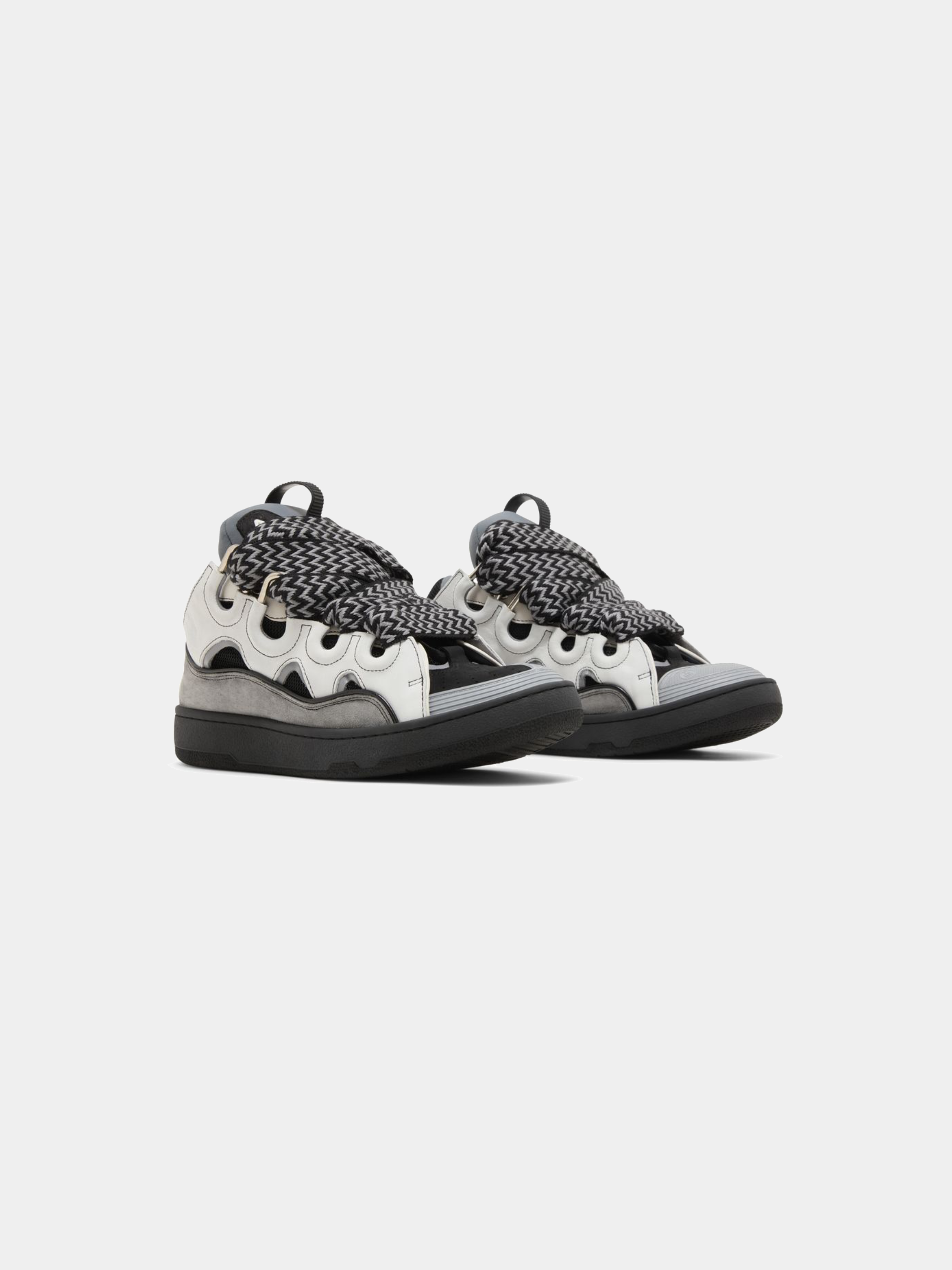Lanvin Curb Sneakers 'White Anthracite'