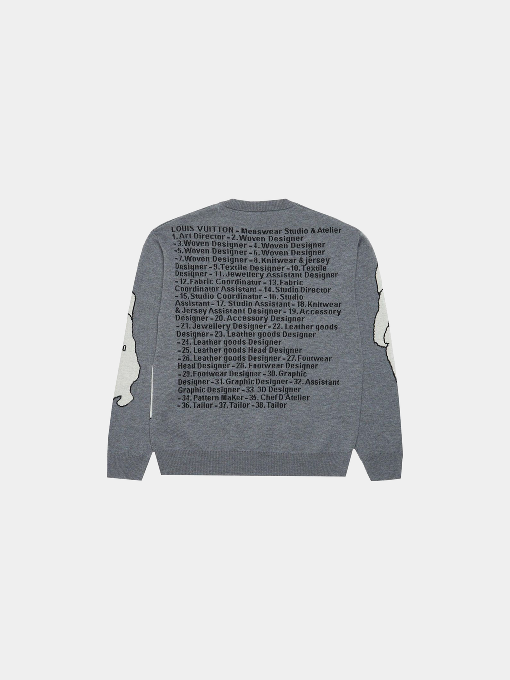 Louis Vuitton Studio Jacquard Crewneck Sweater 'Grey'