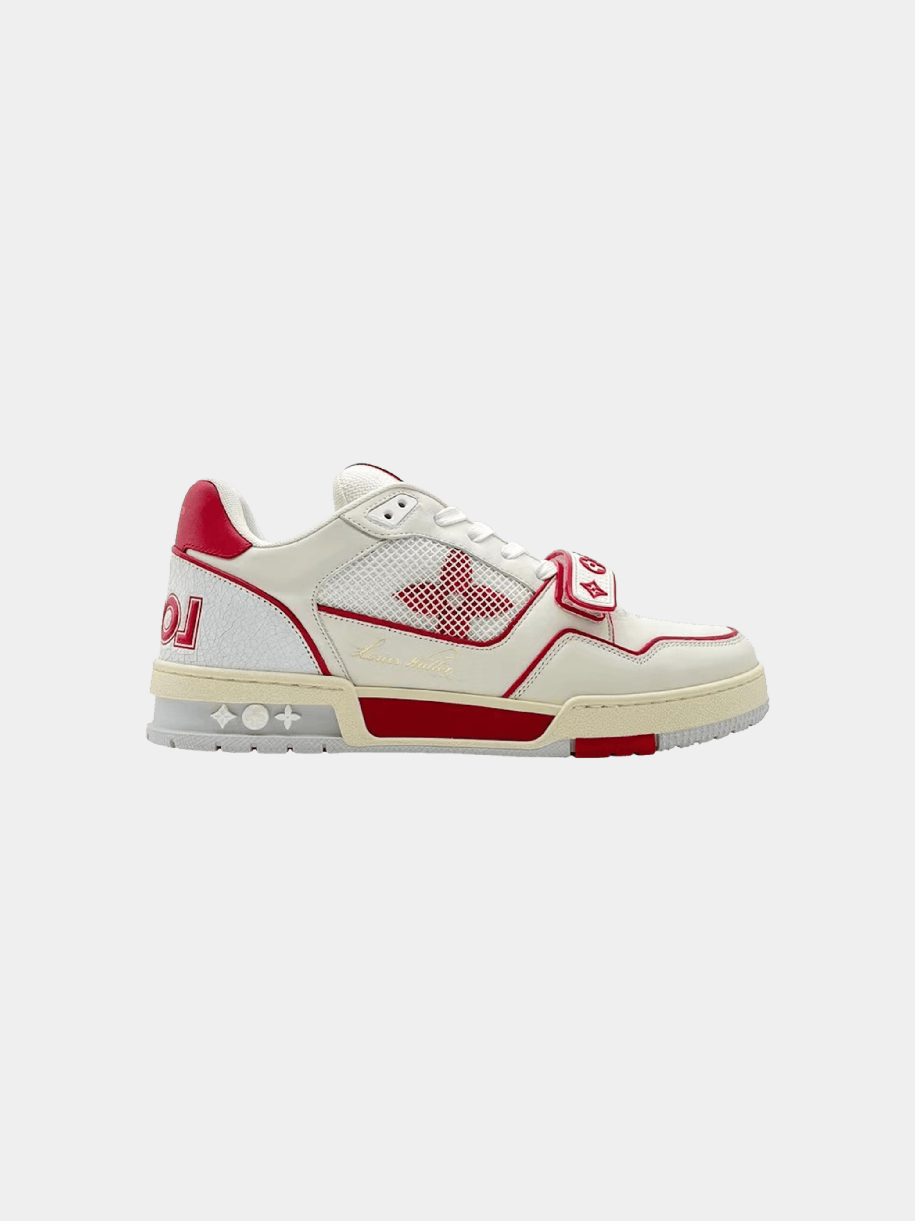 Louis Vuitton Trainer Low 'White Red Mesh'