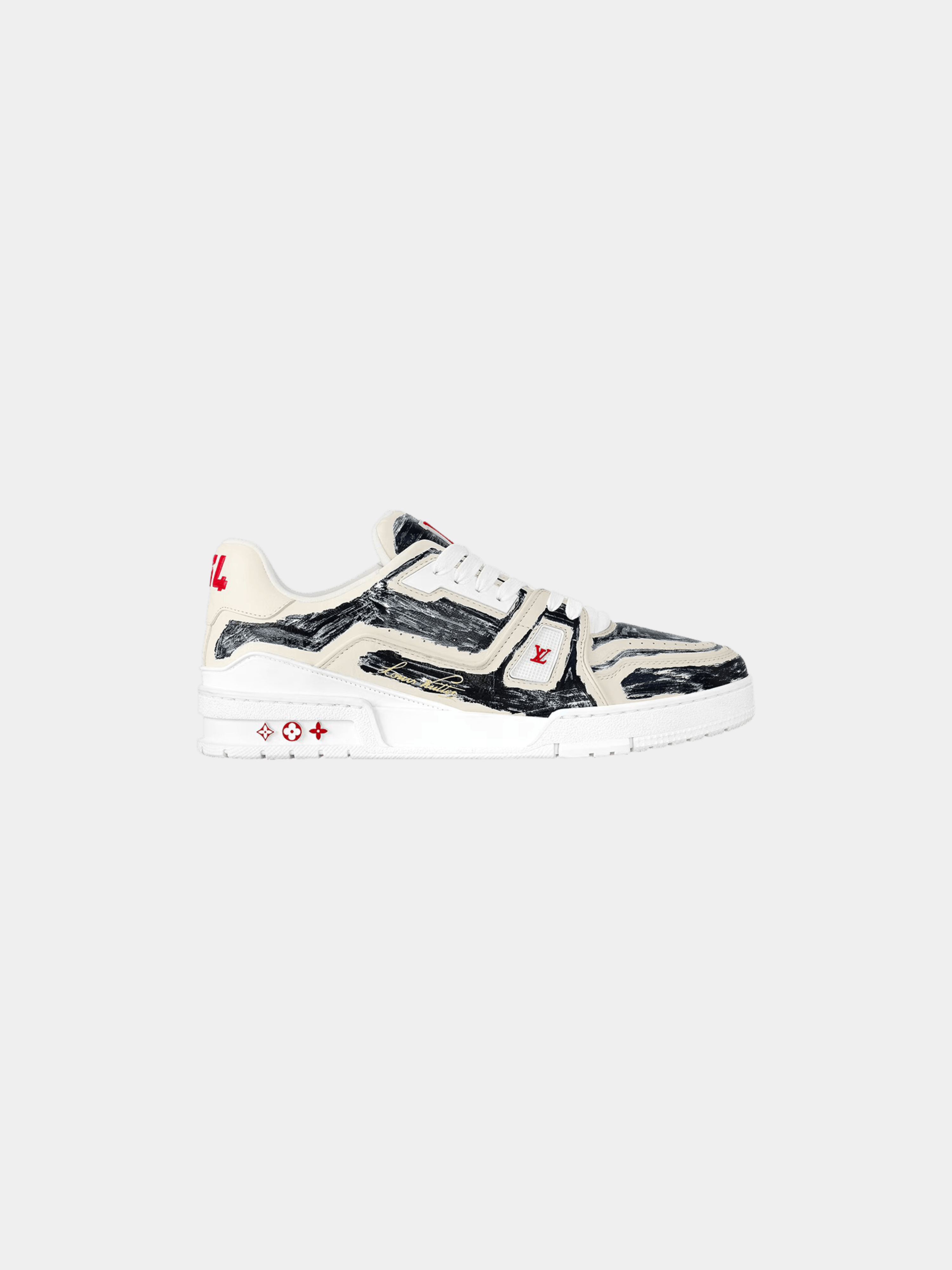 Louis Vuitton Trainer 'Colored-In Motif - White Black'