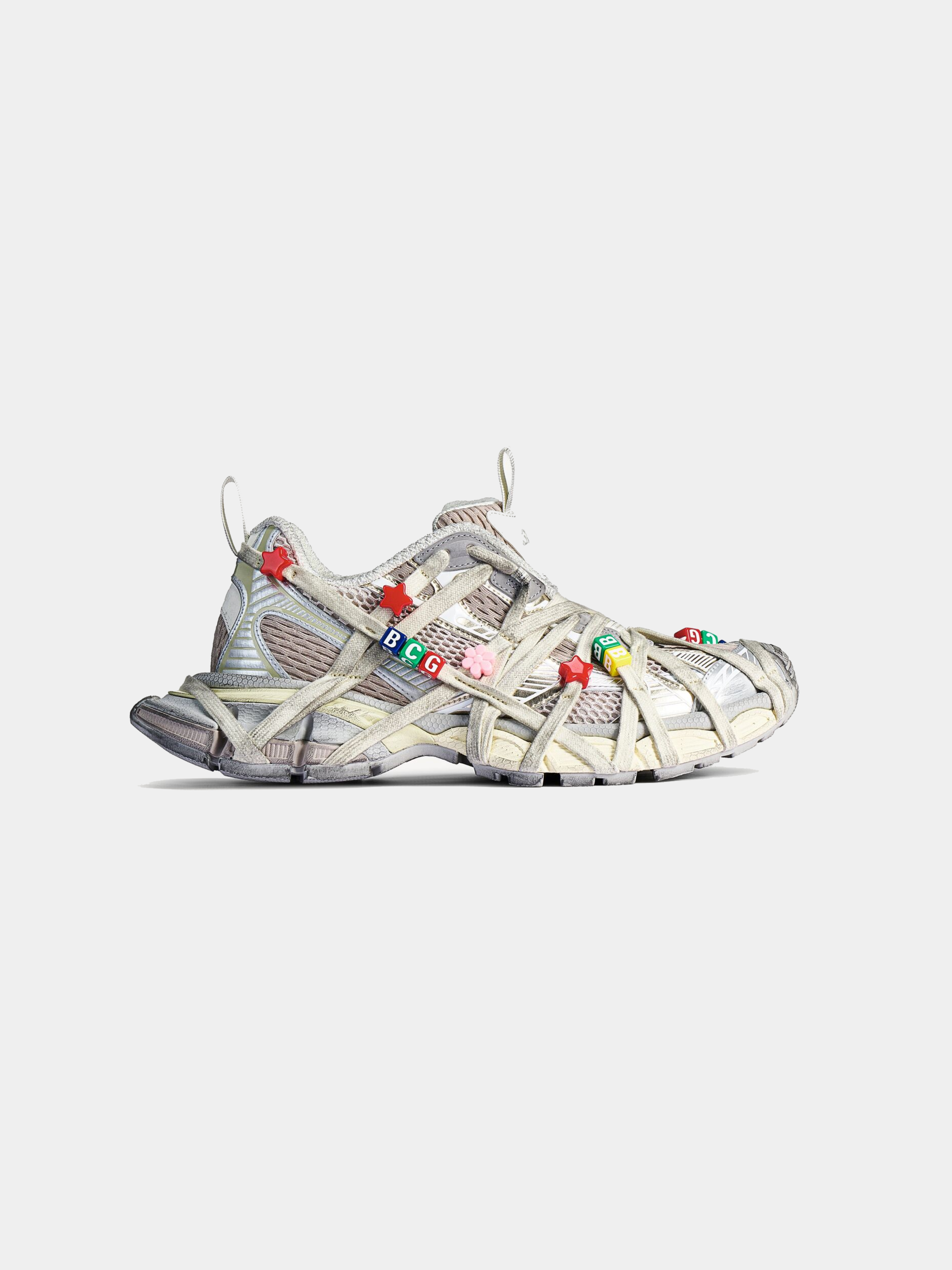 Balenciaga 3XL Extreme Lace Sneaker 'Worn-Out - Eggshell/Multicolor'