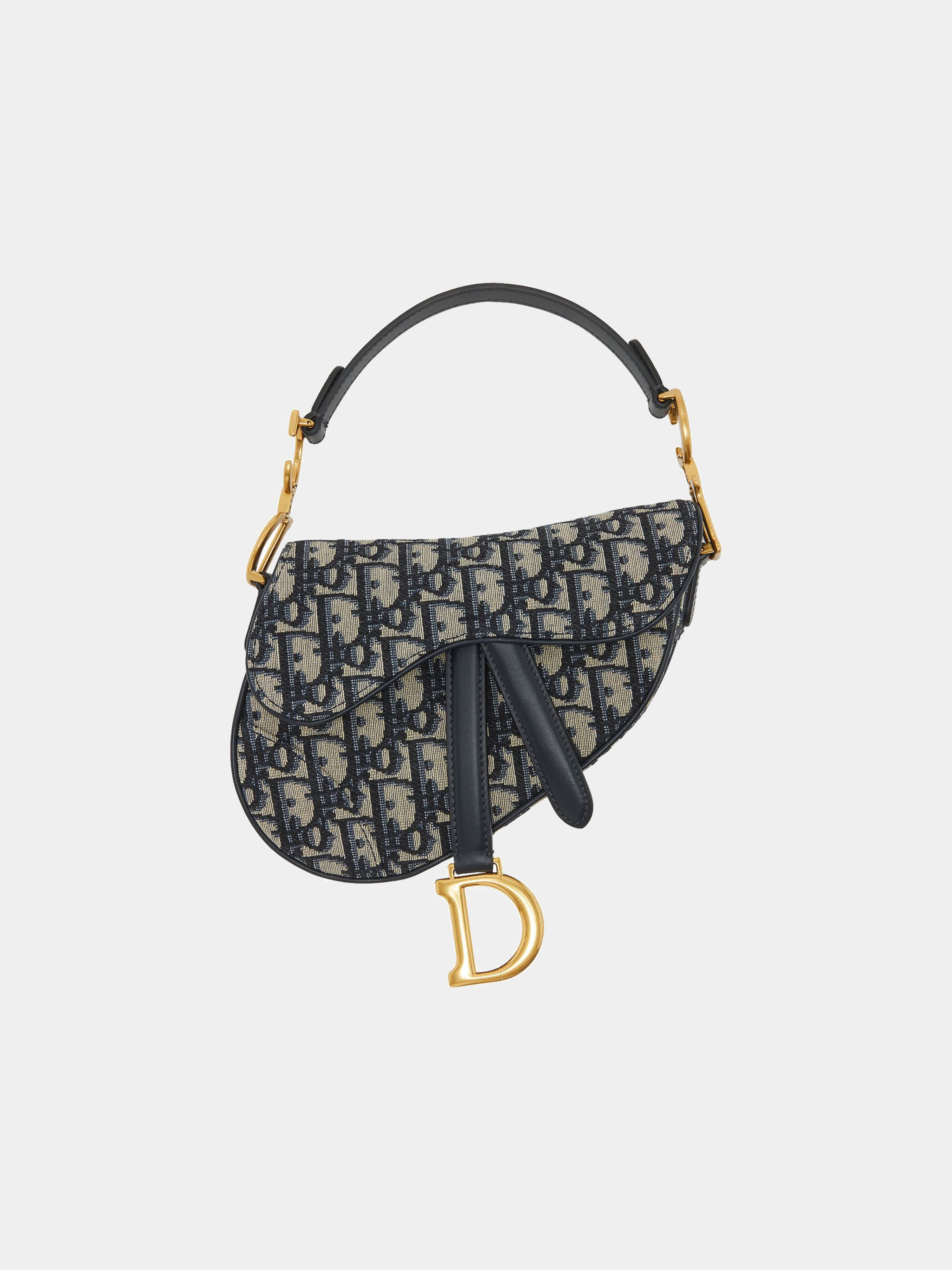 Dior Mini Saddle Bag 'Blue Dior Oblique Jacquard'