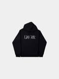 Dior Flowers Embroidered Hoodie 'Black'