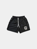 Saint Vanity Nylon Logo Button Shorts 'Black'