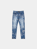 PURPLE BRAND P001 Angel Silver Foil Cross Jeans