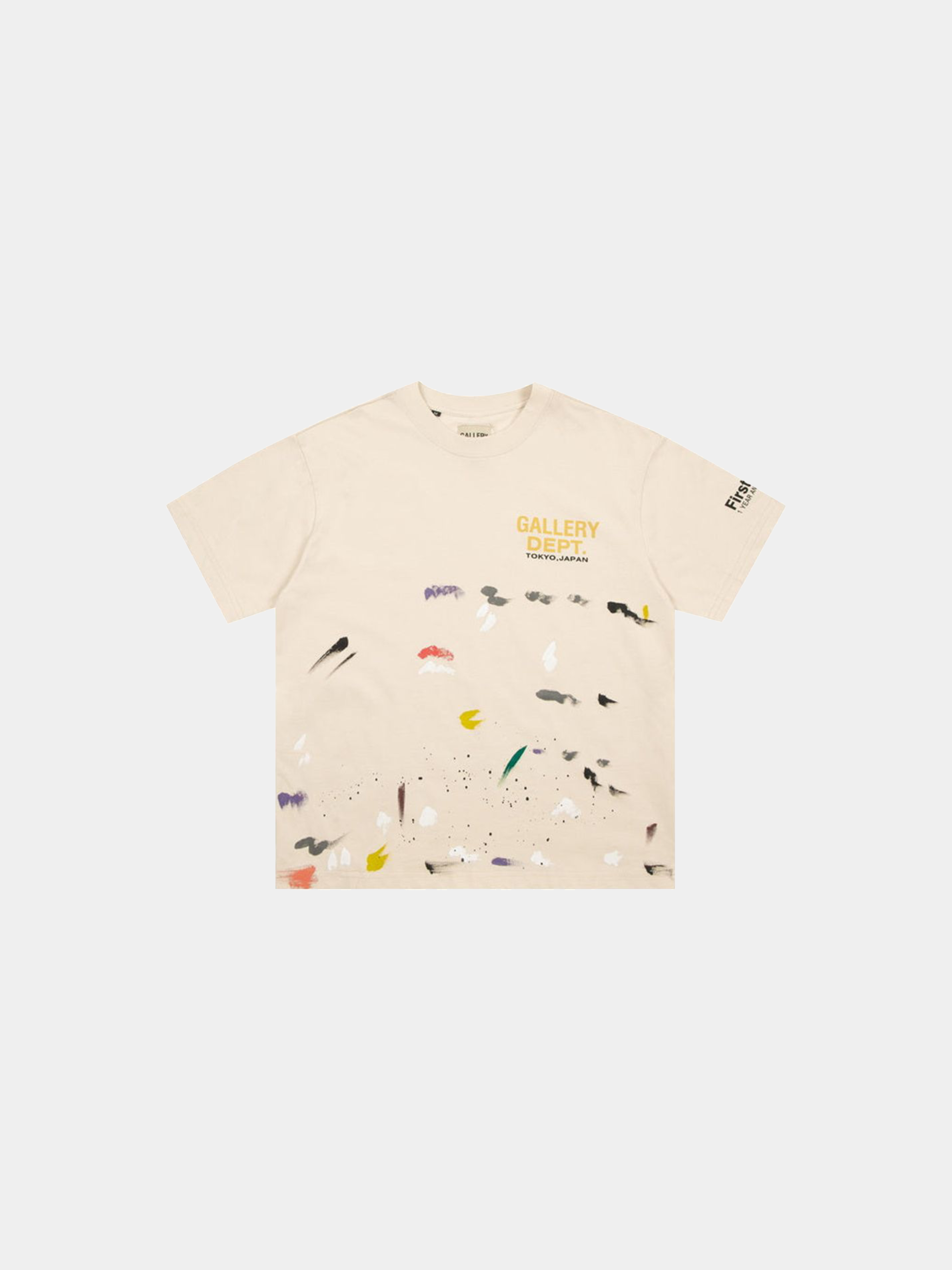 Gallery Dept. x Firsthand 1st Anniversary Splatter T-Shirt 'Cream'