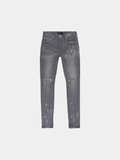 PURPLE BRAND Worn Knee Slit Skinny Jeans 'Grey'
