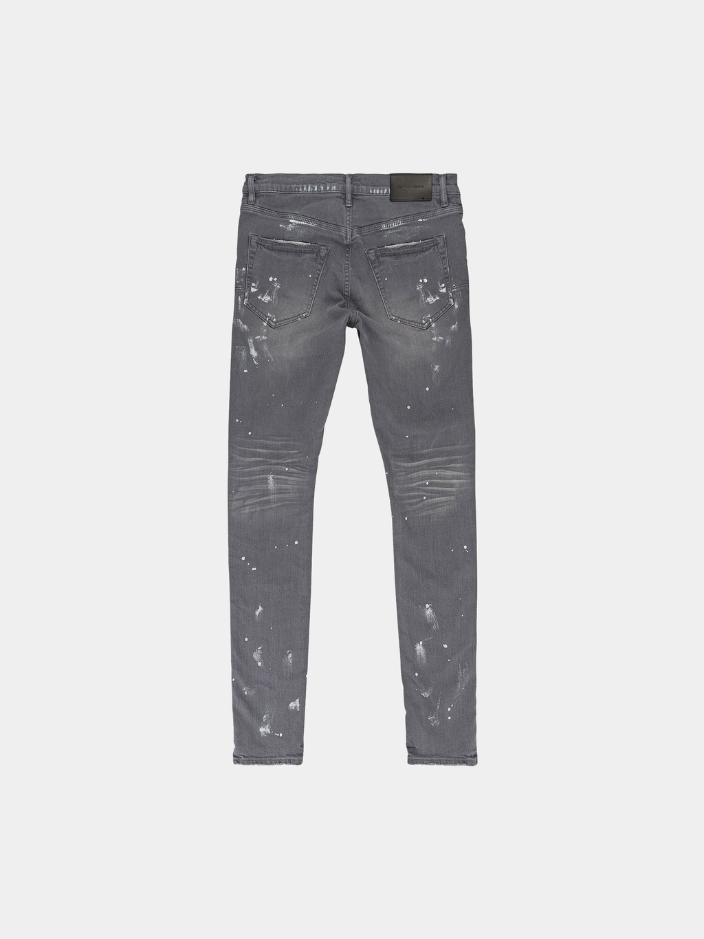 PURPLE BRAND Worn Knee Slit Skinny Jeans 'Grey'