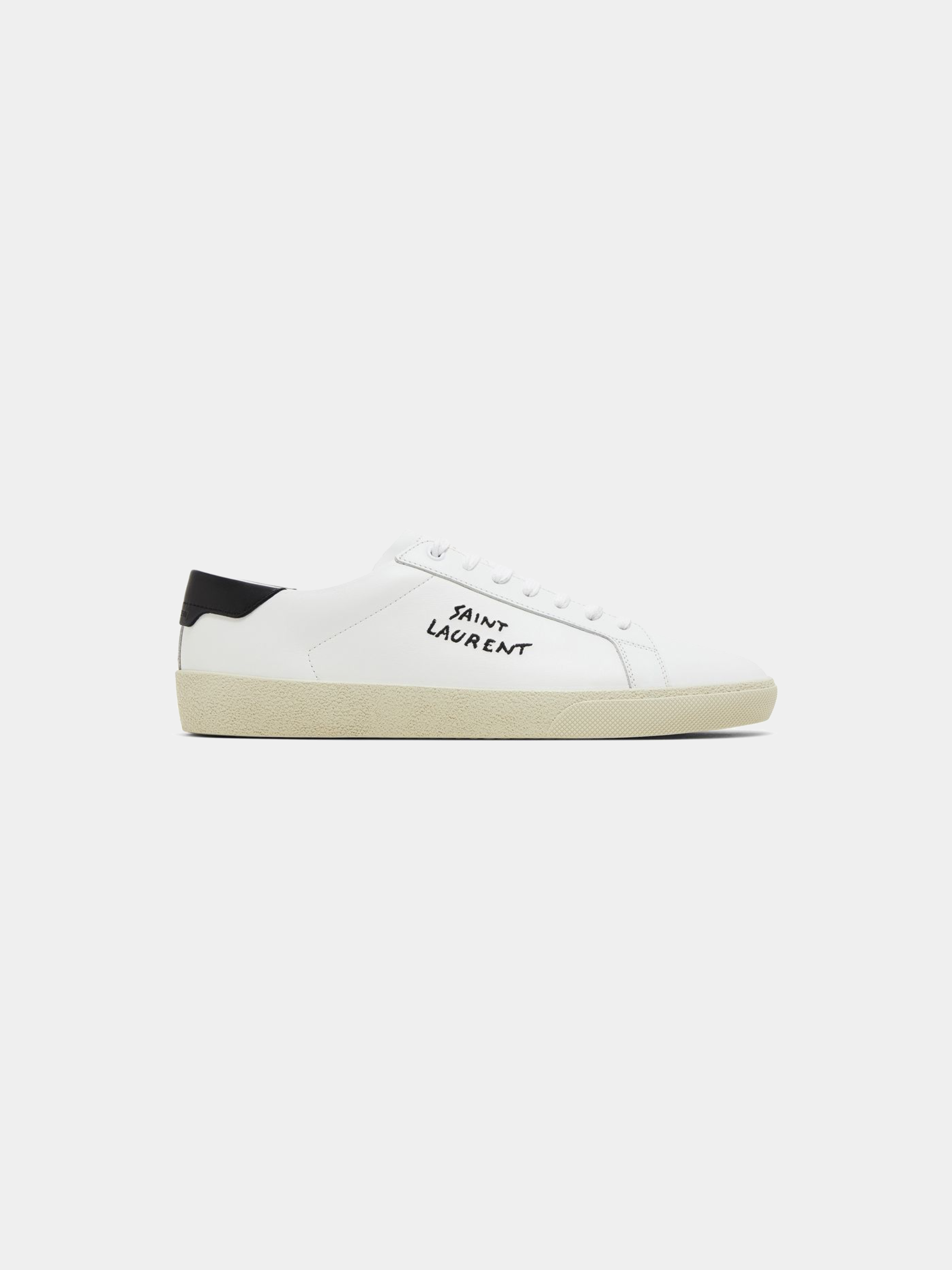 Saint Laurent SL-06 Court Leather 'White Black' 2023