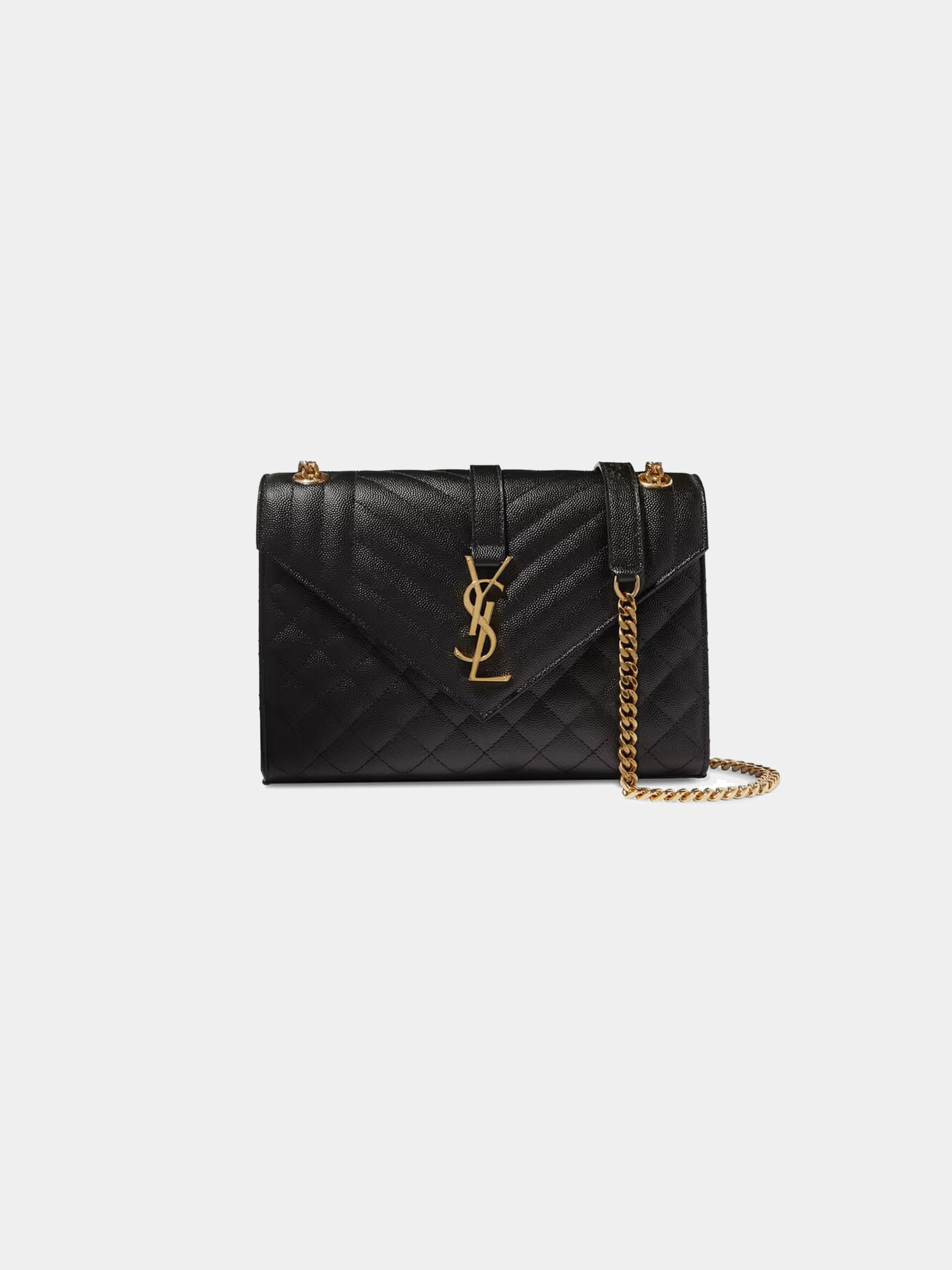 Saint Laurent Envelope Medium Bag 'Black/Trigalva'