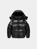PURPLE BRAND Poly Snap Off Hood Puffer Jacket 'Black'