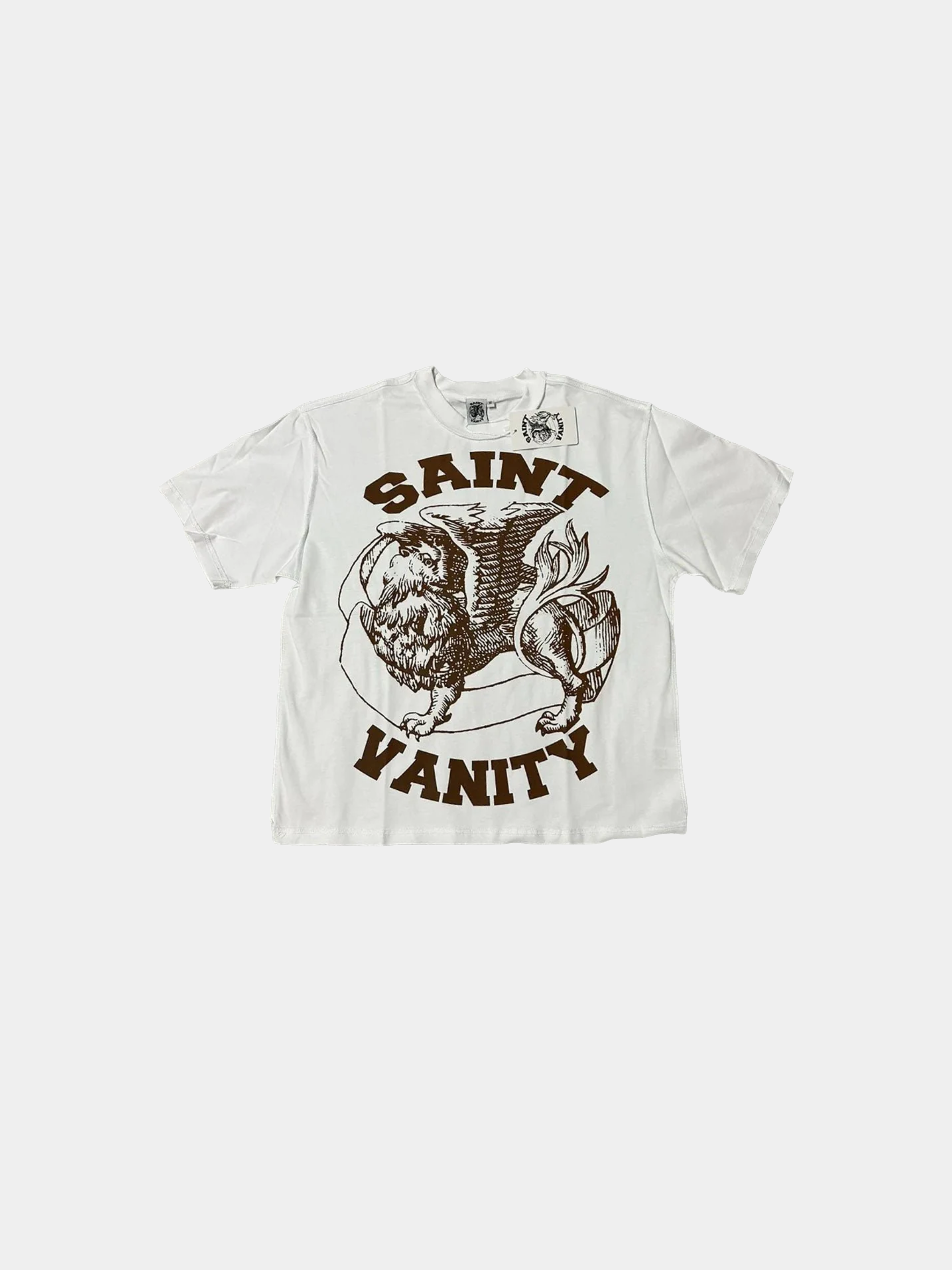 Saint Vanity Griffin Tee 'White/Brown'