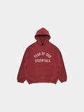 Fear of God Essentials Fleece Hoodie 'Crimson'