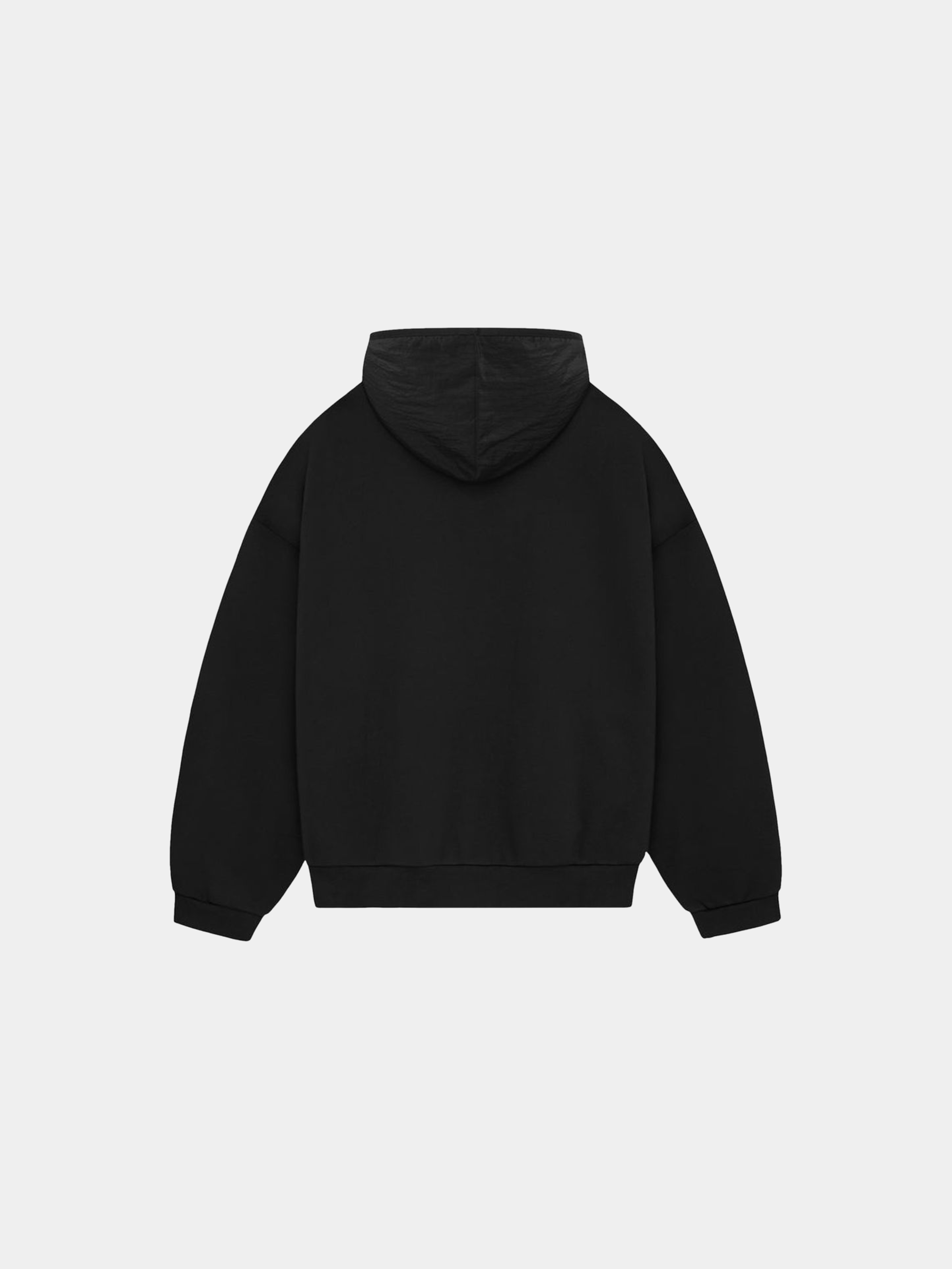 Fear of God Essentials Nylon Fleece Hoodie 'Jet Black/Jet Black'