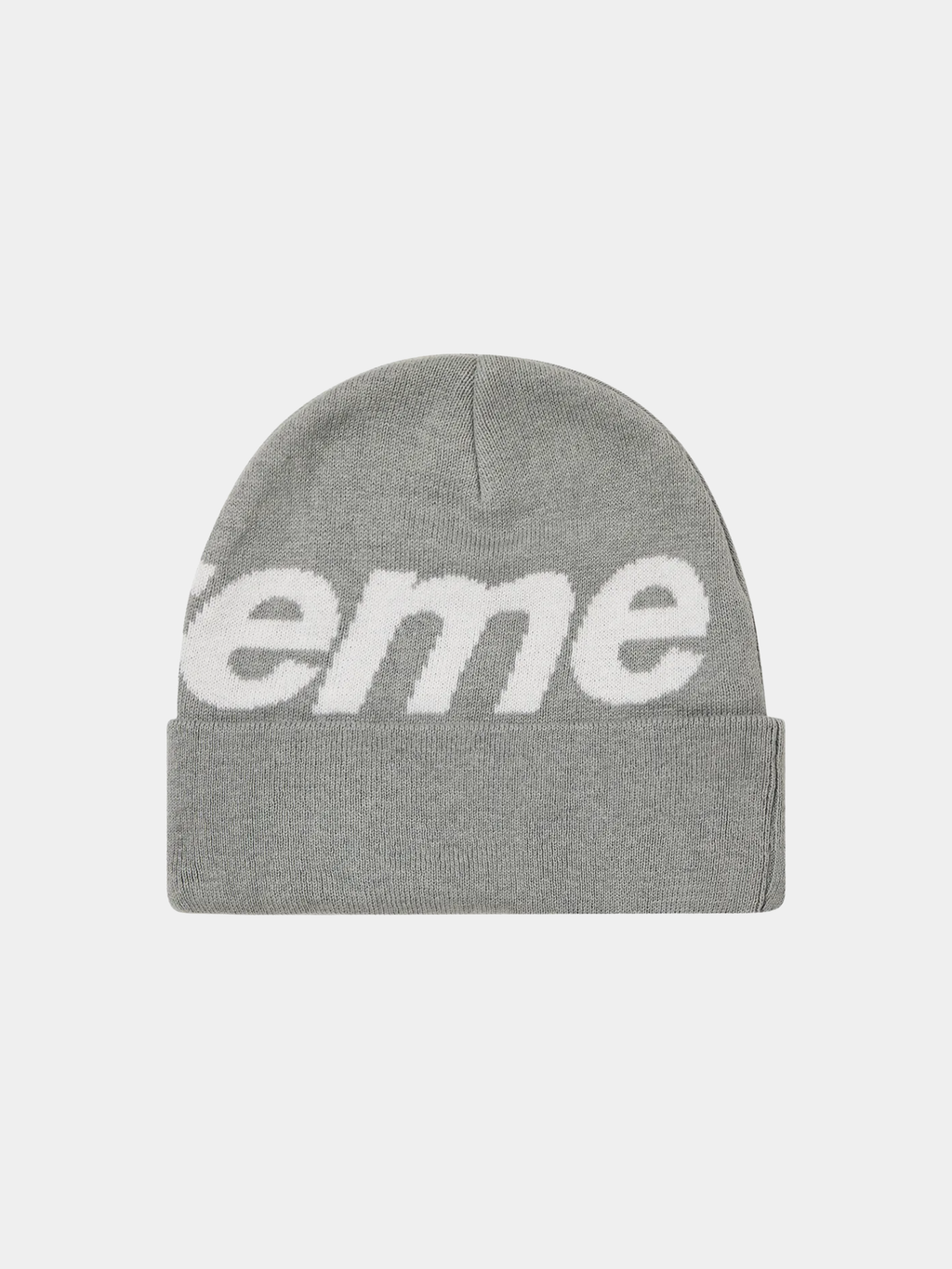 Supreme Big Logo Beanie 'Grey'