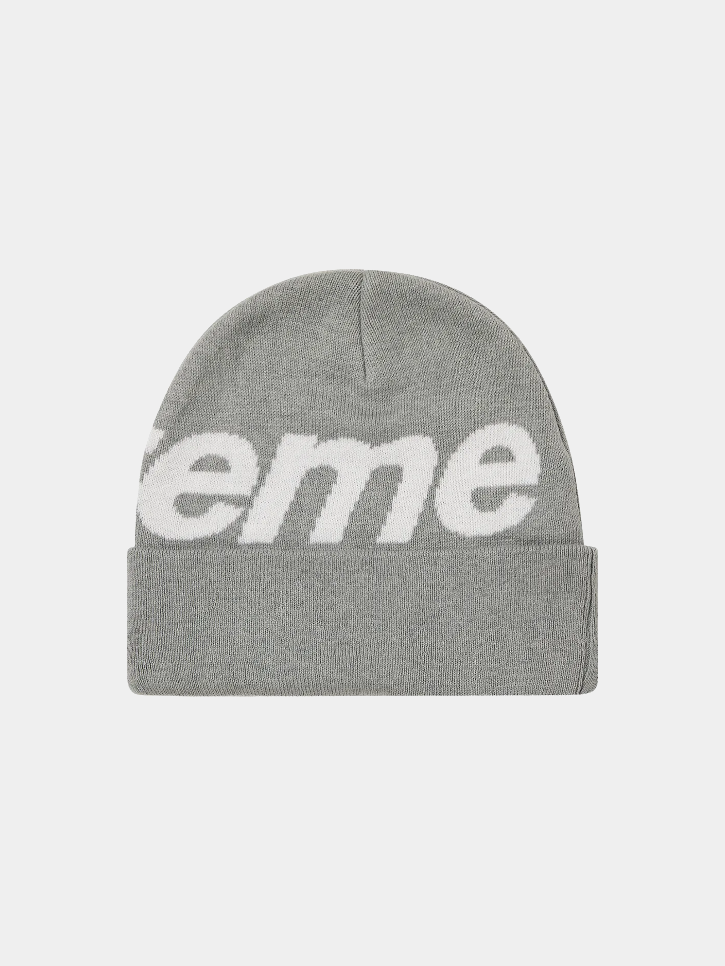 Supreme Big Logo Beanie 'Grey'