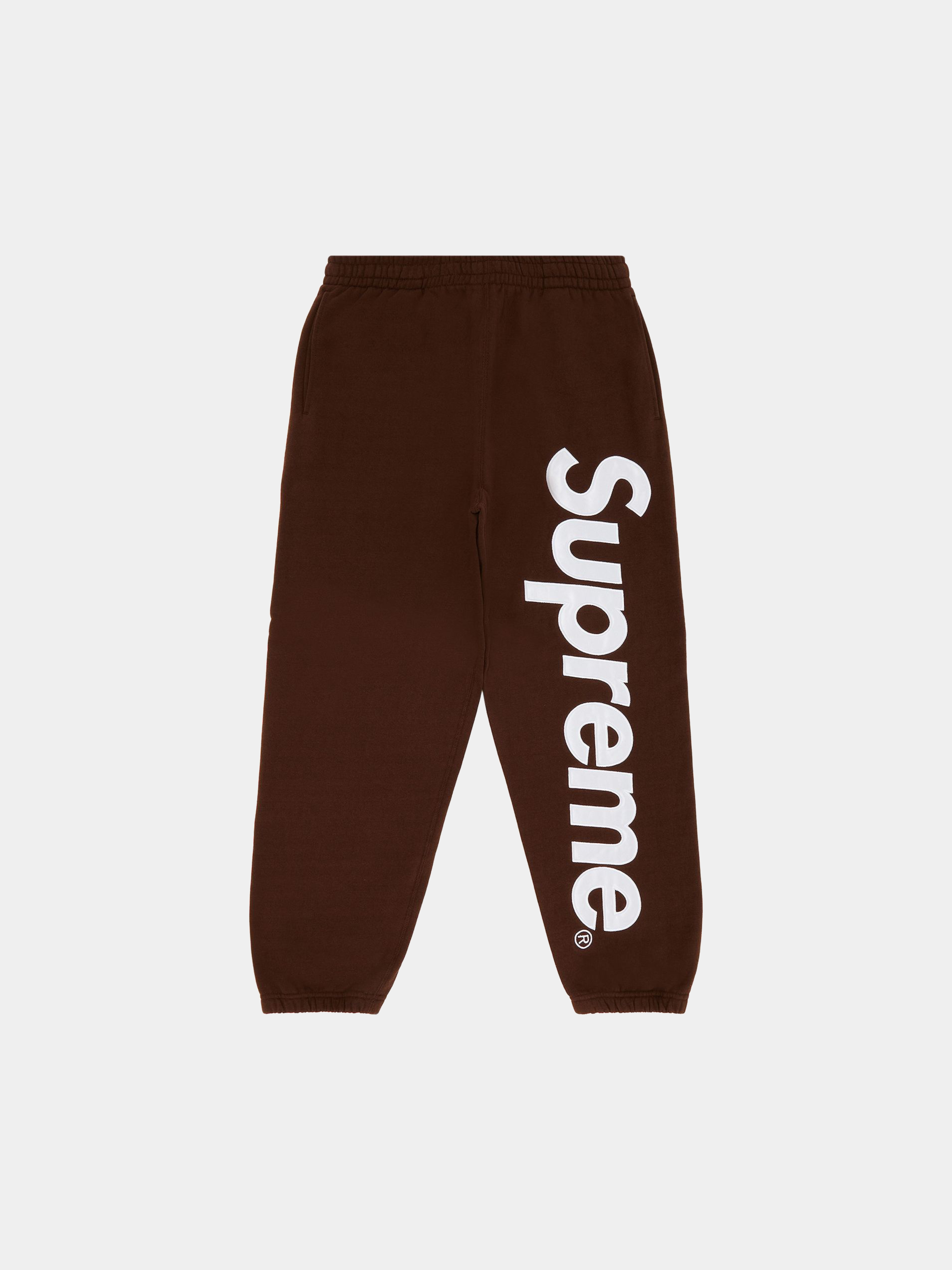 Supreme Satin Appliqué Sweatpant 'Brown'